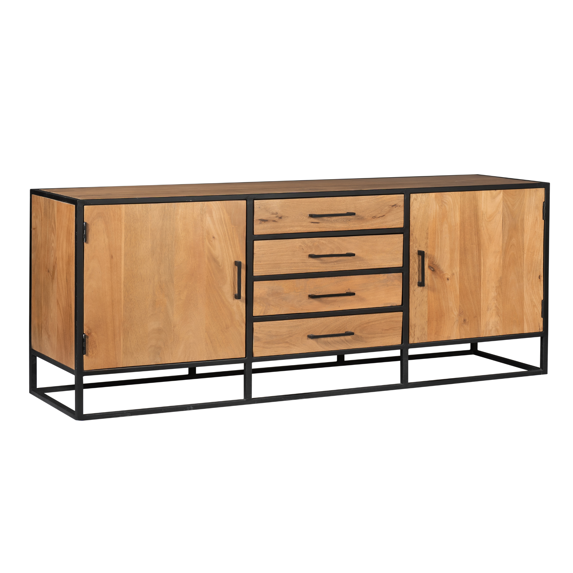 Dressoir Denver Naturel Mangohout 210 cm