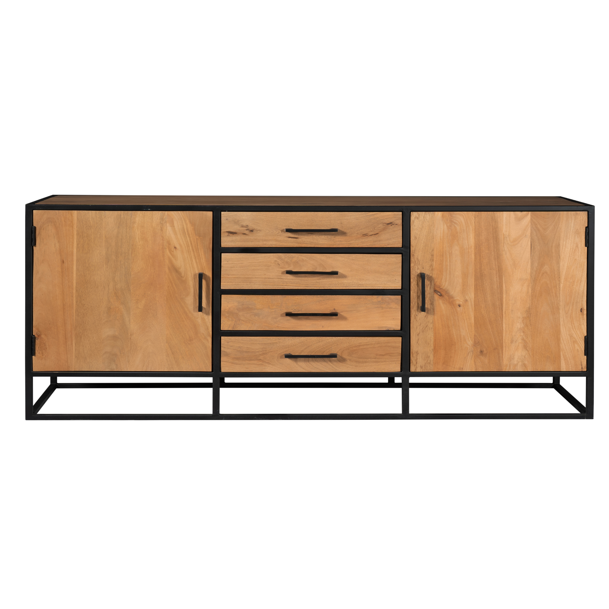 Dressoir Denver Naturel Mangohout 210 cm