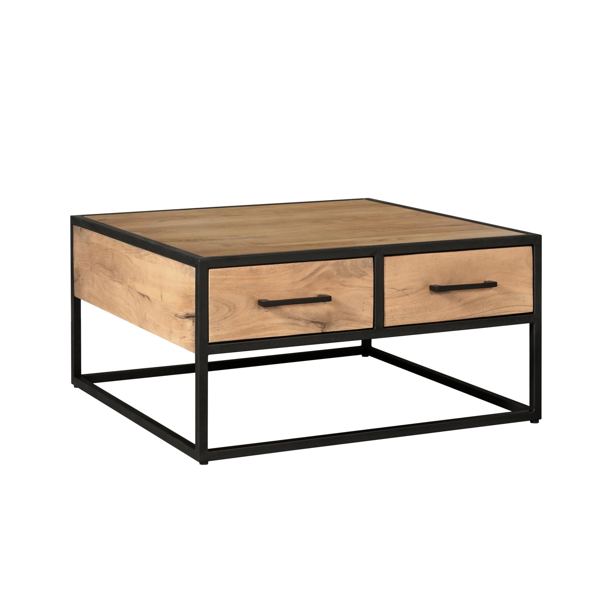 Vierkante Salontafel Dakota Naturel Mangohout 80 cm