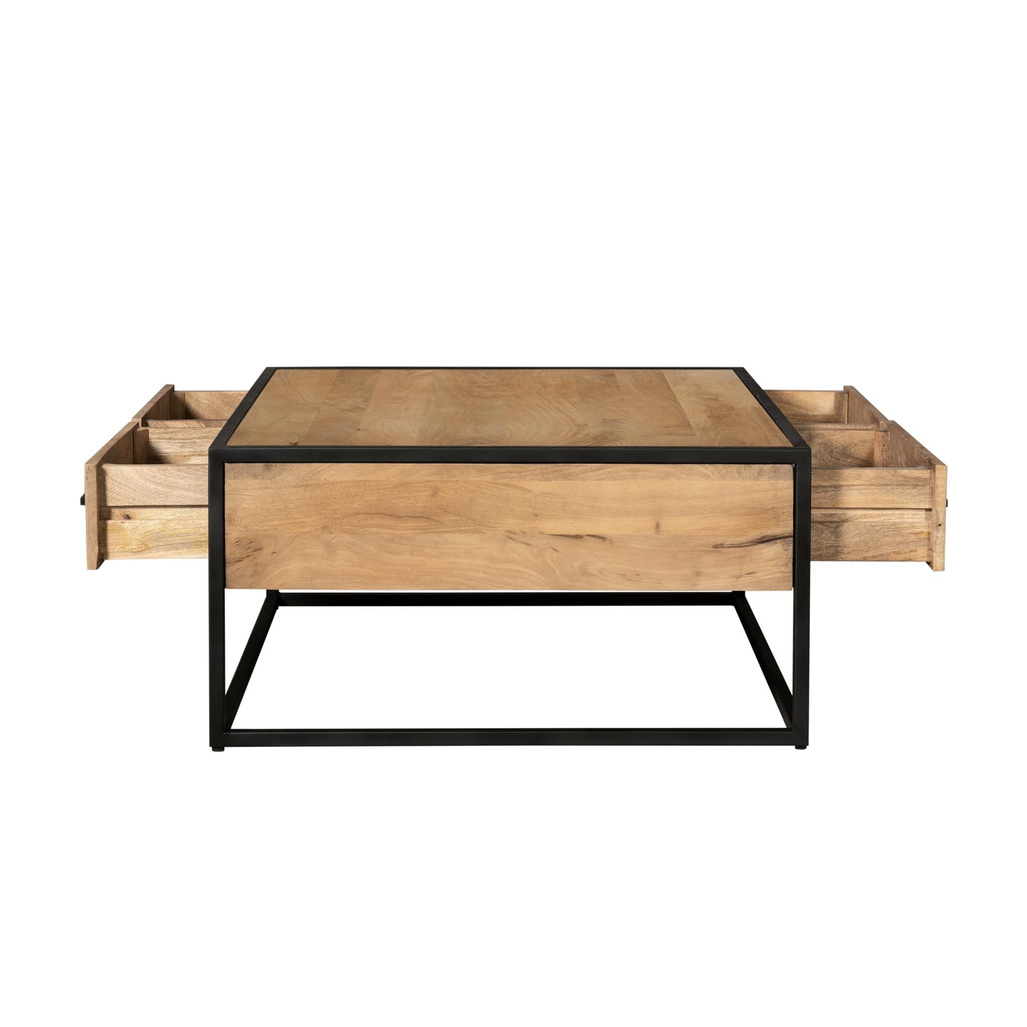 Vierkante Salontafel Dakota Naturel Mangohout 80 cm