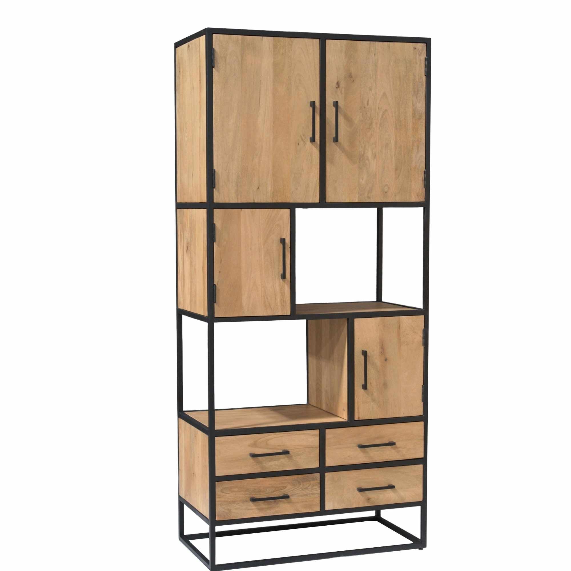 Vakkenkast Dakota Naturel Mangohout 90 cm