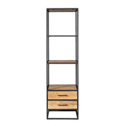 Boekenkast Dakota met lades Naturel Mangohout 55 cm