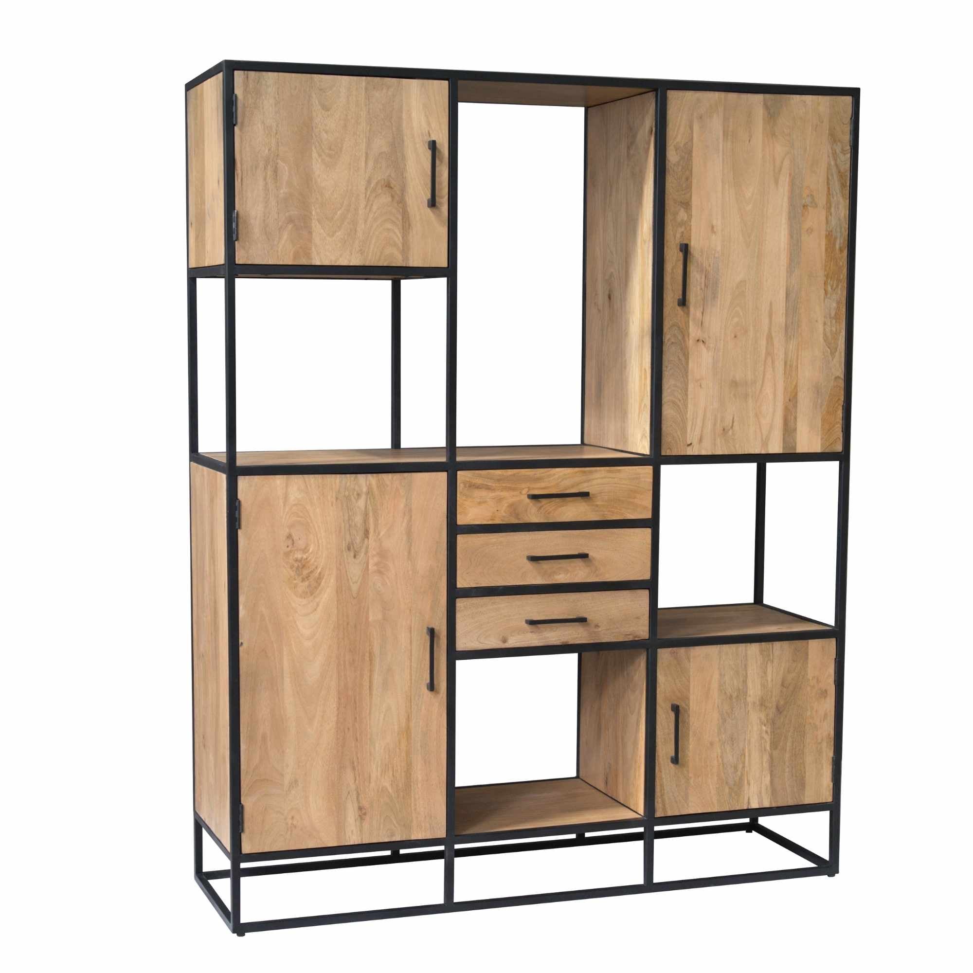 Vakkenkast Dakota Supreme XXL Naturel Mangohout 160 cm