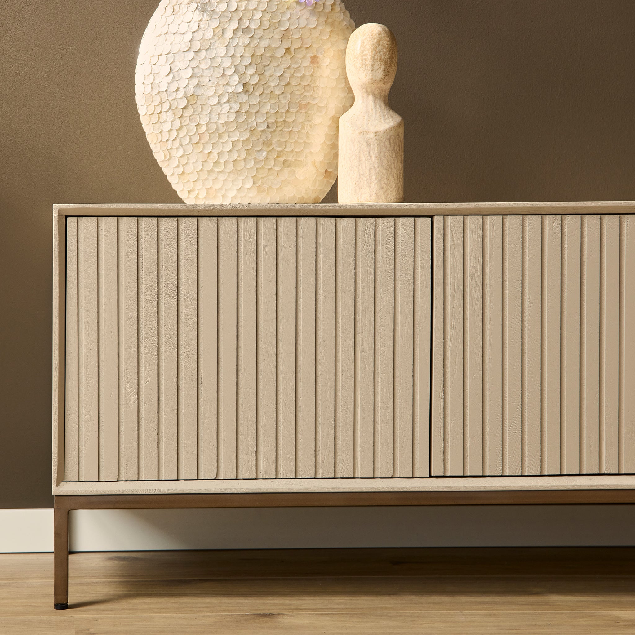 Tv meubel Madison Zand Mangohout 210 cm