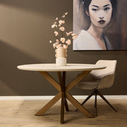 Ronde eettafel Madison Zand Mangohout 150 cm
