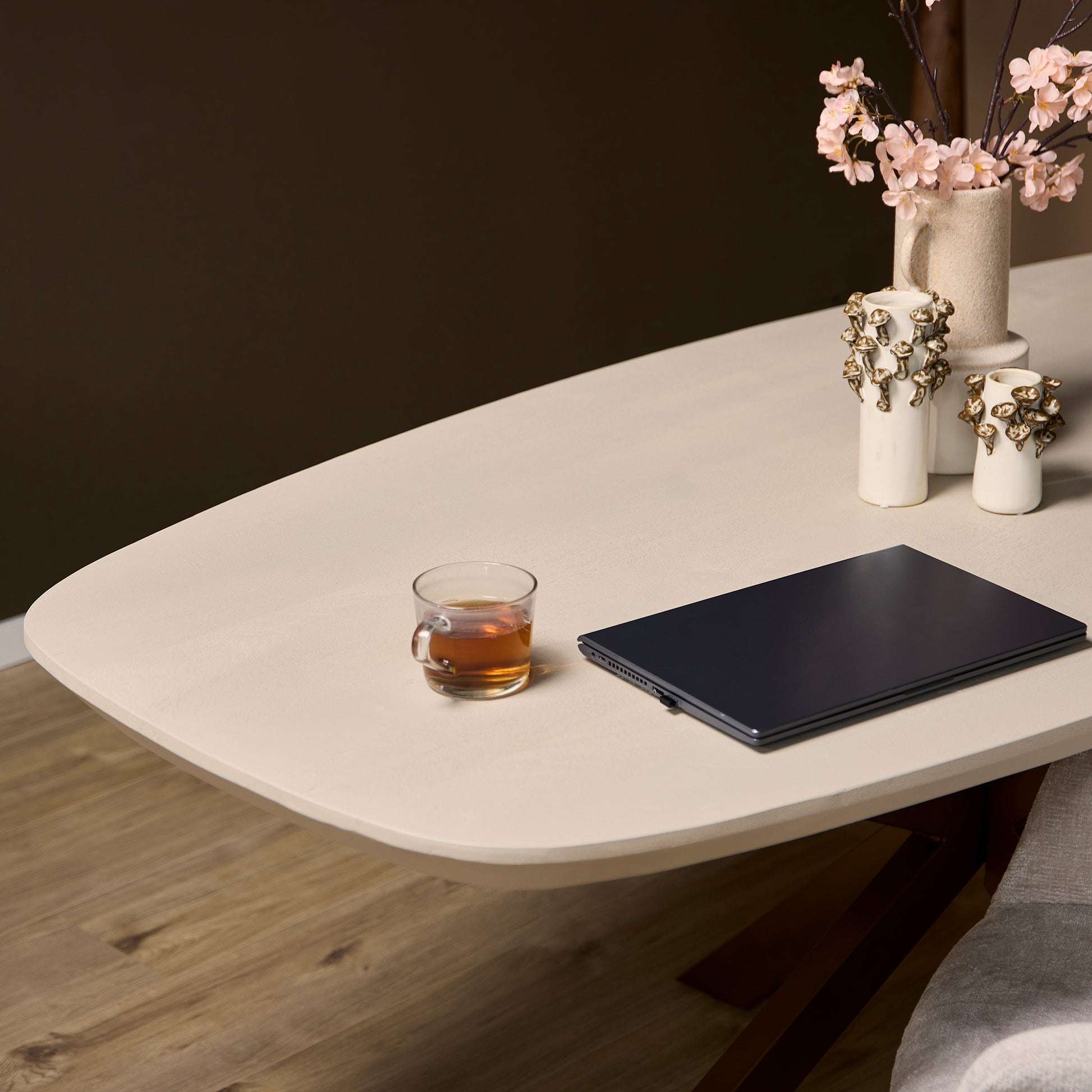 Eettafel Madison zand 280 cm bronzen poot