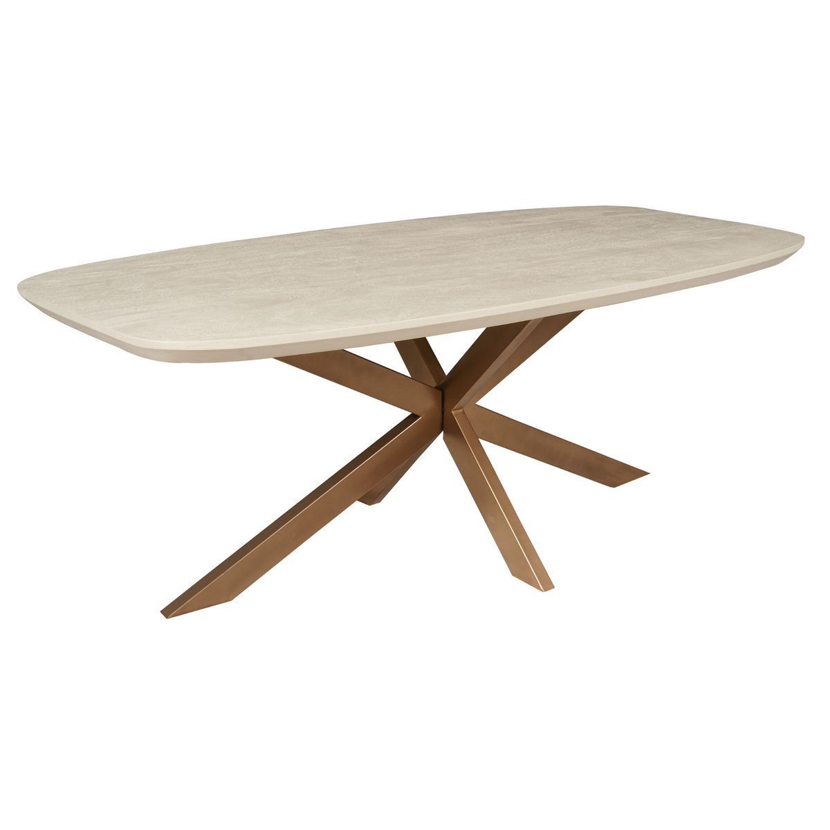 Deens ovale eettafel Madison Zand Mangohout 280x120 cm