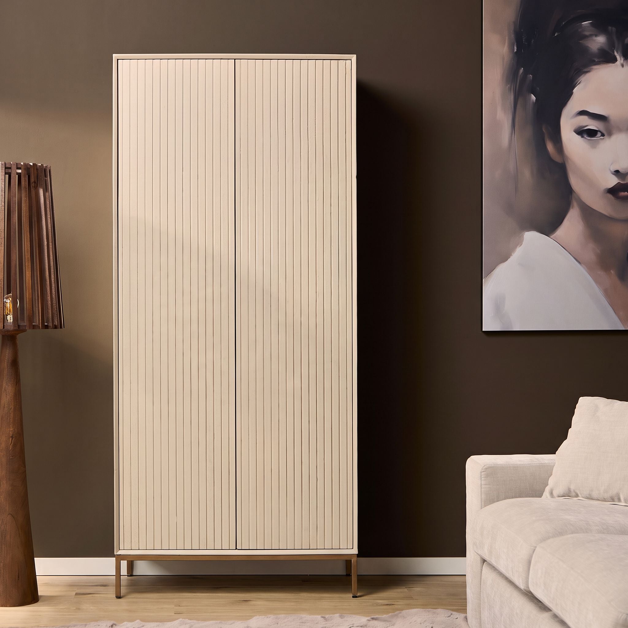 Kabinet Madison Zand Mangohout 90 cm