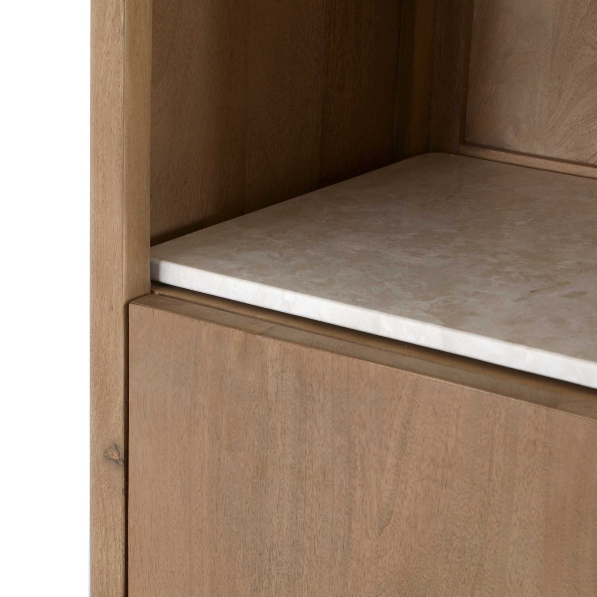 Inglegplank Boekenkast Dallas Beige Marmer Set van 2 - foto 6