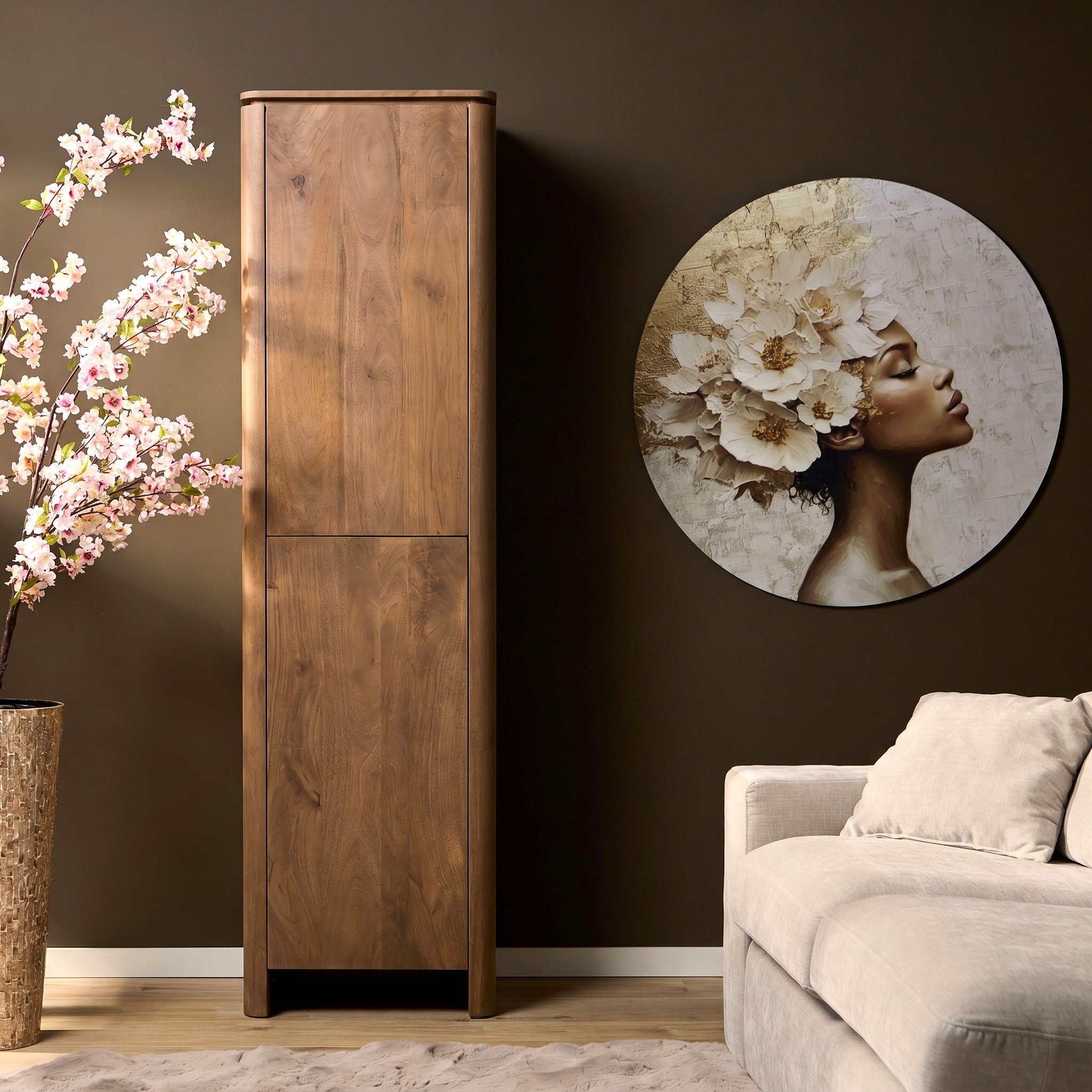 Sfeerfoto Kabinetkast Dallas Naturel Mangohout 55 cm
