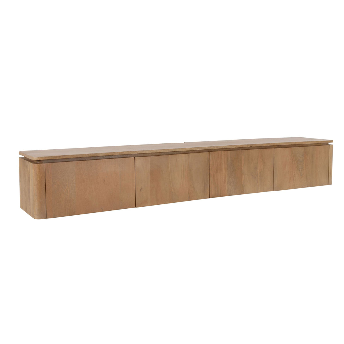 Zwevend Tv-meubel Dallas Naturel Mangohout 210 cm - detailfoto 3