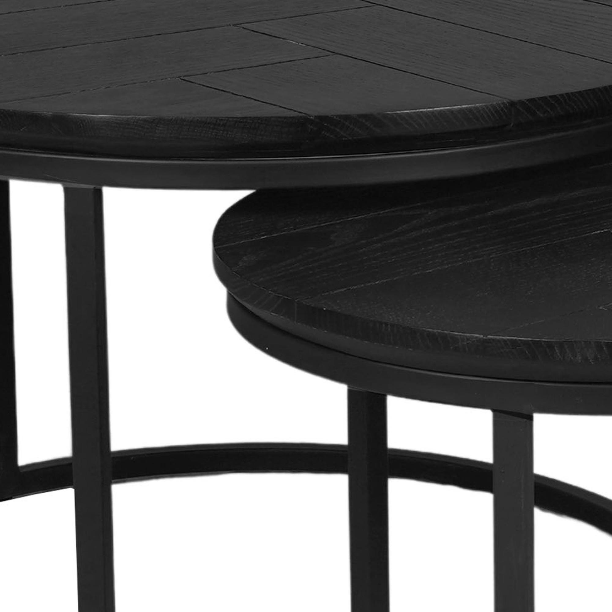 Salontafel set Otik Zwart Eikenhout 70 cm