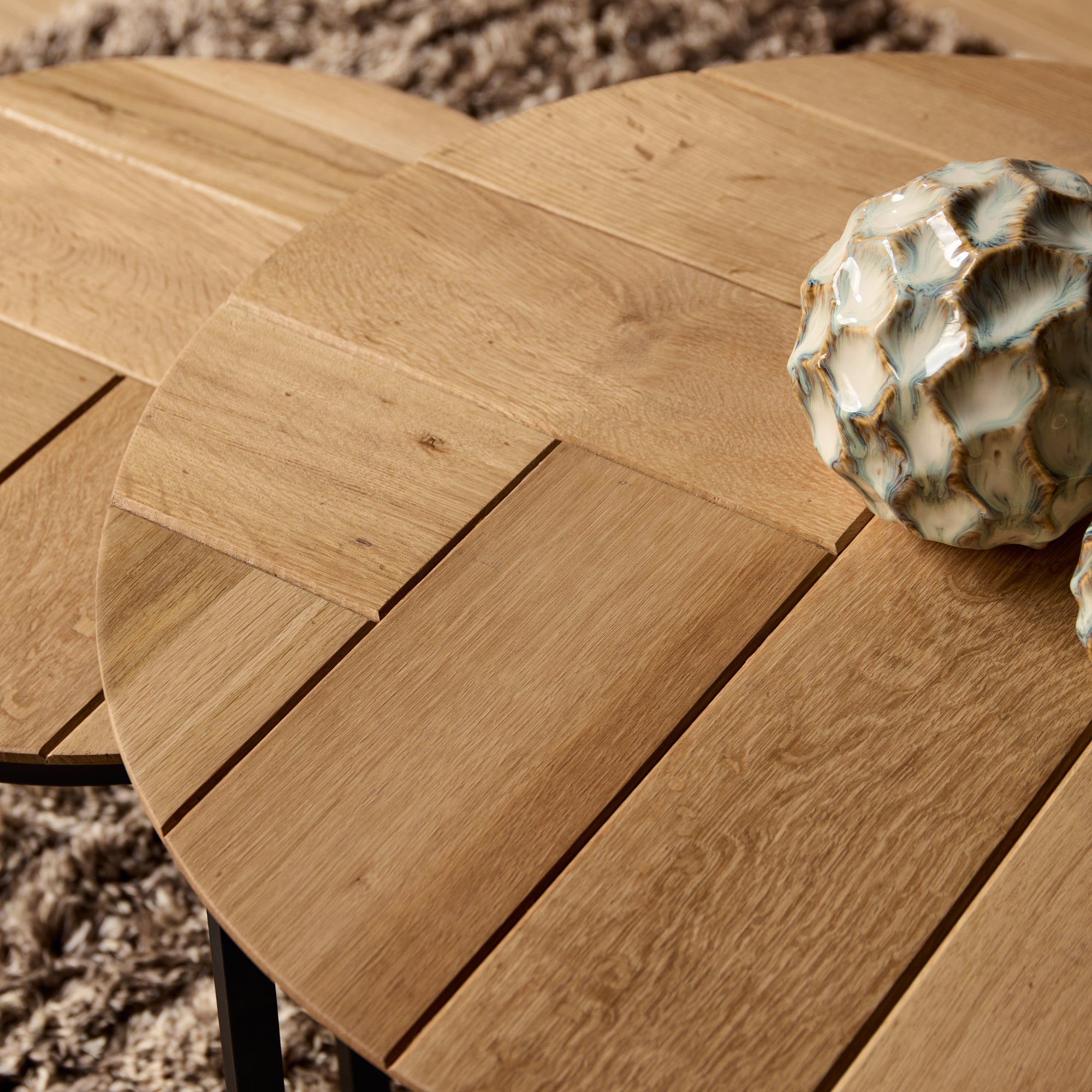Salontafel set Otik Naturel Eikenhout 70 cm