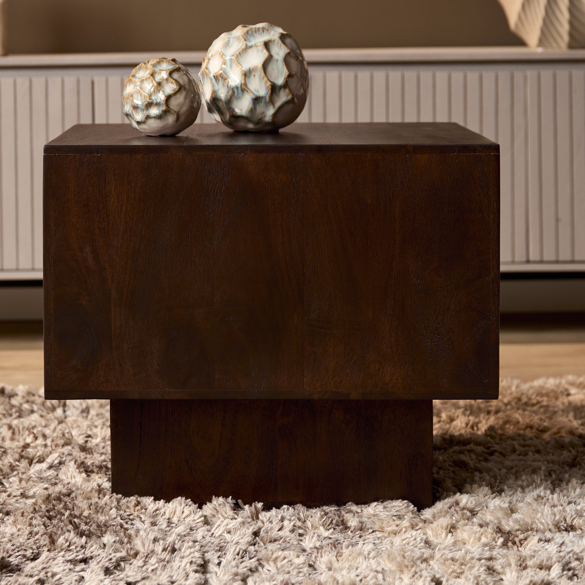 Salontafel Livia Bruin Mangohout 56 cm
