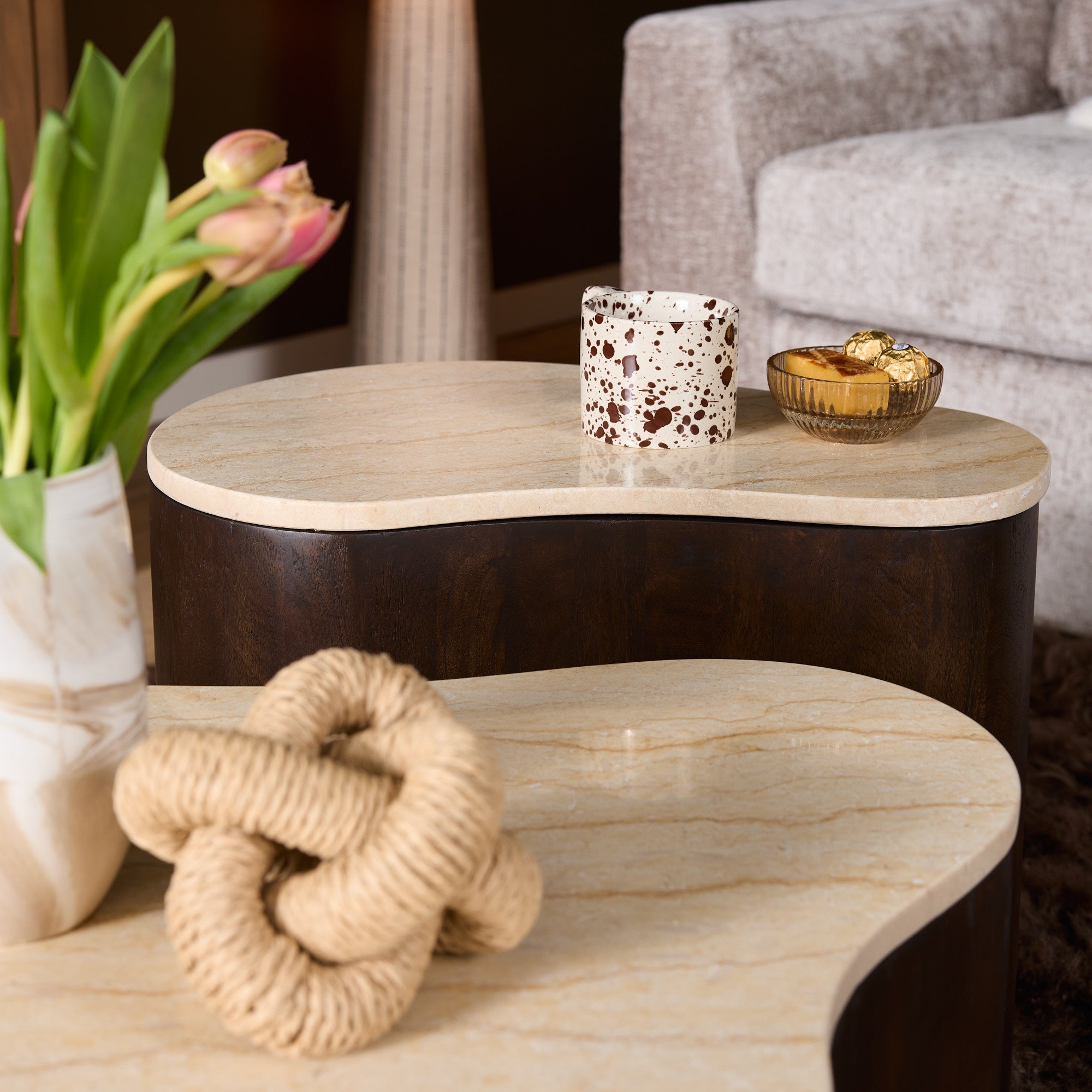 Salontafel Lovi Bruin 77 cm
