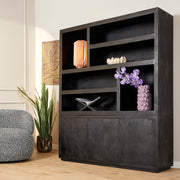 Vakkenkast Brussel XL Zwart Mangohout 160 cm