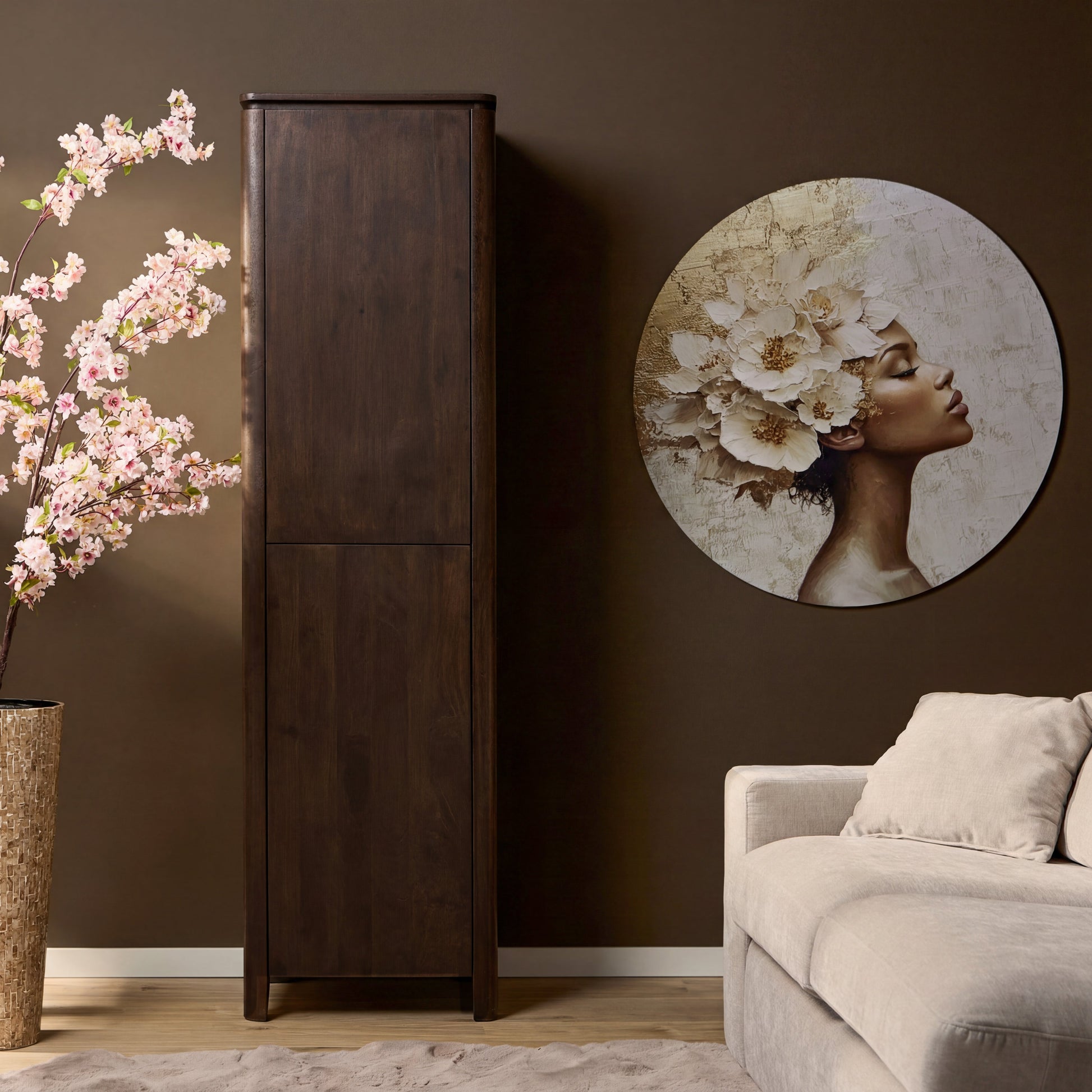 Sfeerfoto Kabinetkast Dallas Bruin Mangohout 55 cm