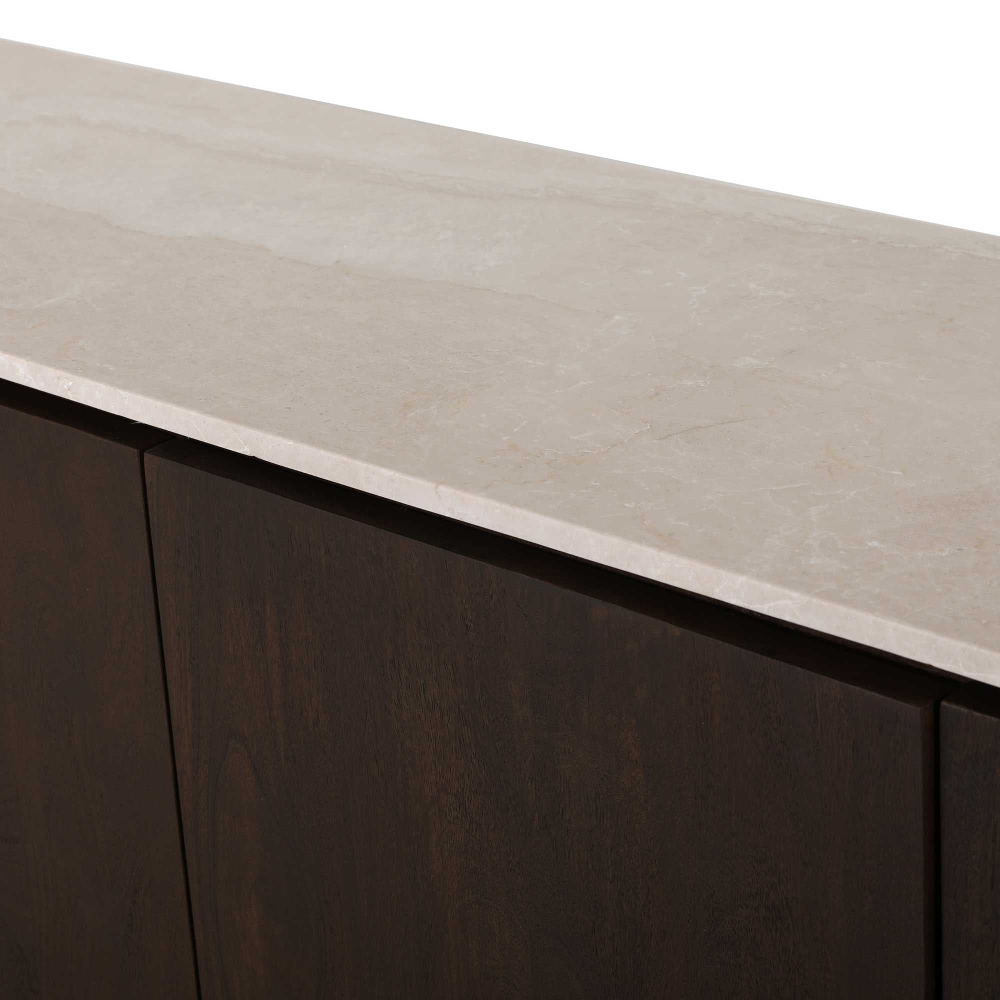 Bovenblad Tv meubel Dallas Beige  Marmer 210 cm - foto 5