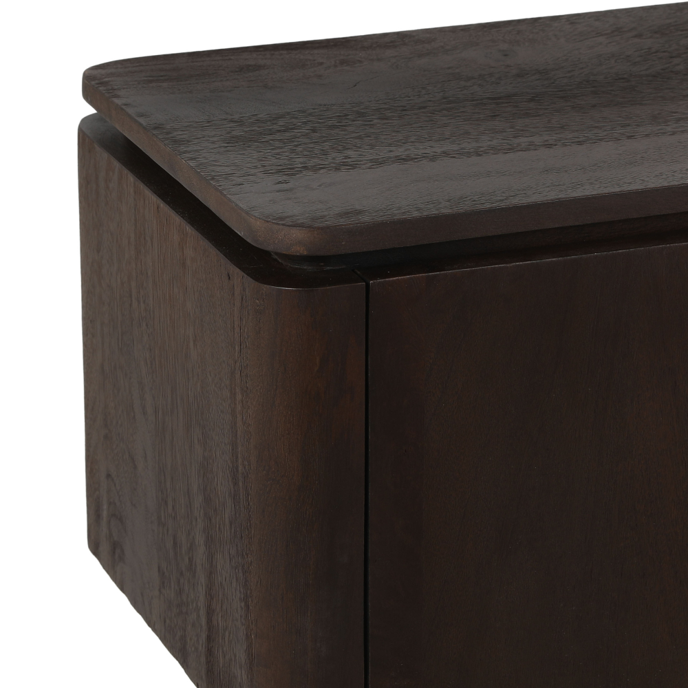 Zwevend Tv-meubel Dallas Bruin Mangohout 210 cm - detailfoto 2