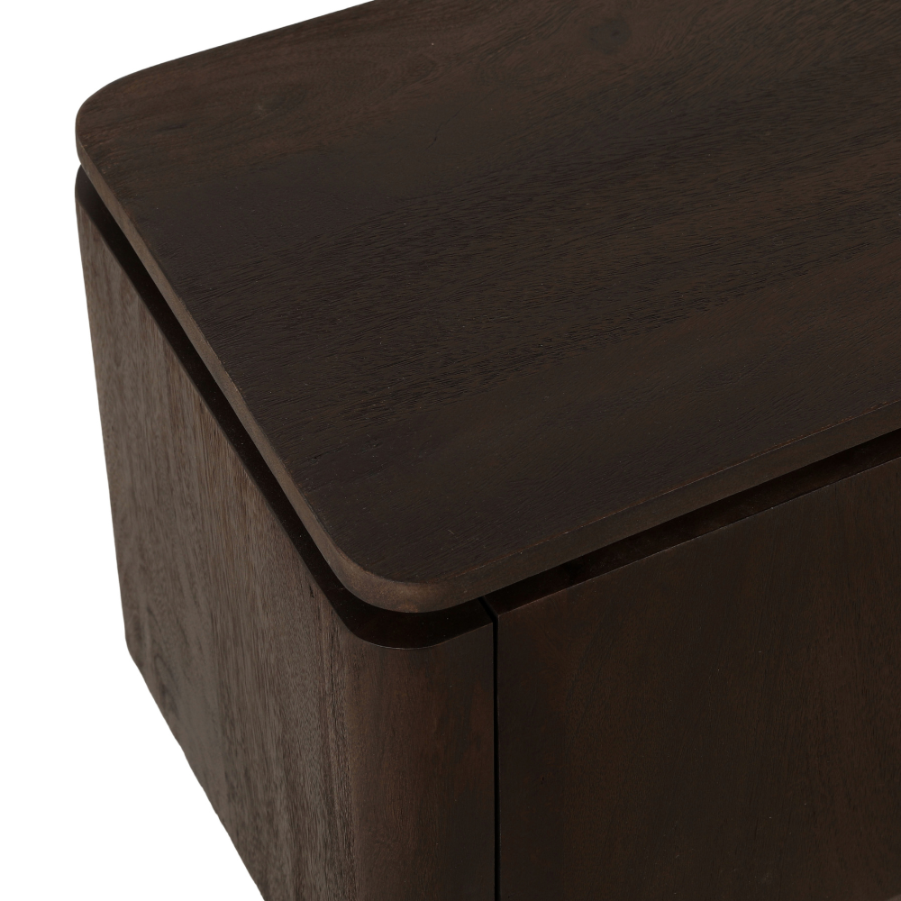 Zwevend Tv-meubel Dallas Bruin Mangohout 210 cm - detailfoto 3