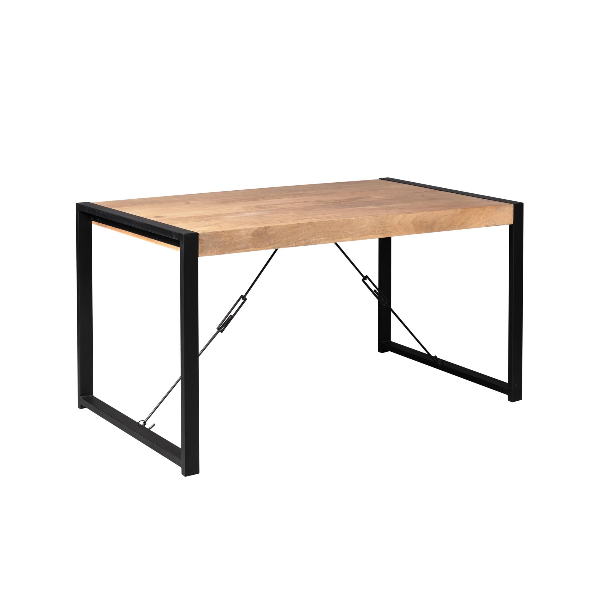 Rechthoekige eettafel Britt Naturel Mangohout 140 cm