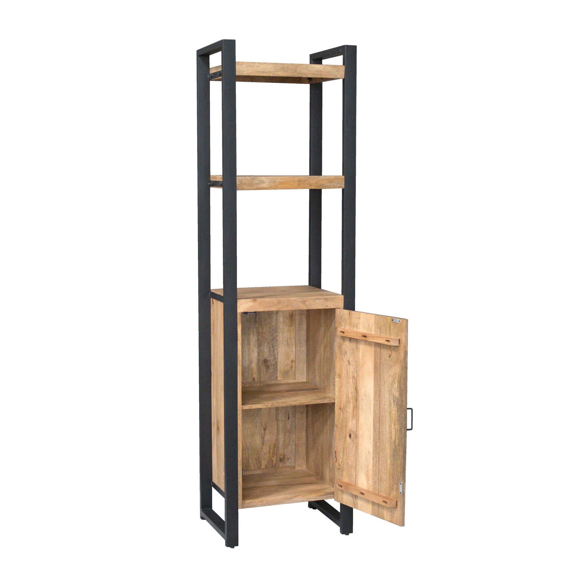Boekenkast Britt met deur Naturel Mangohout 55 cm