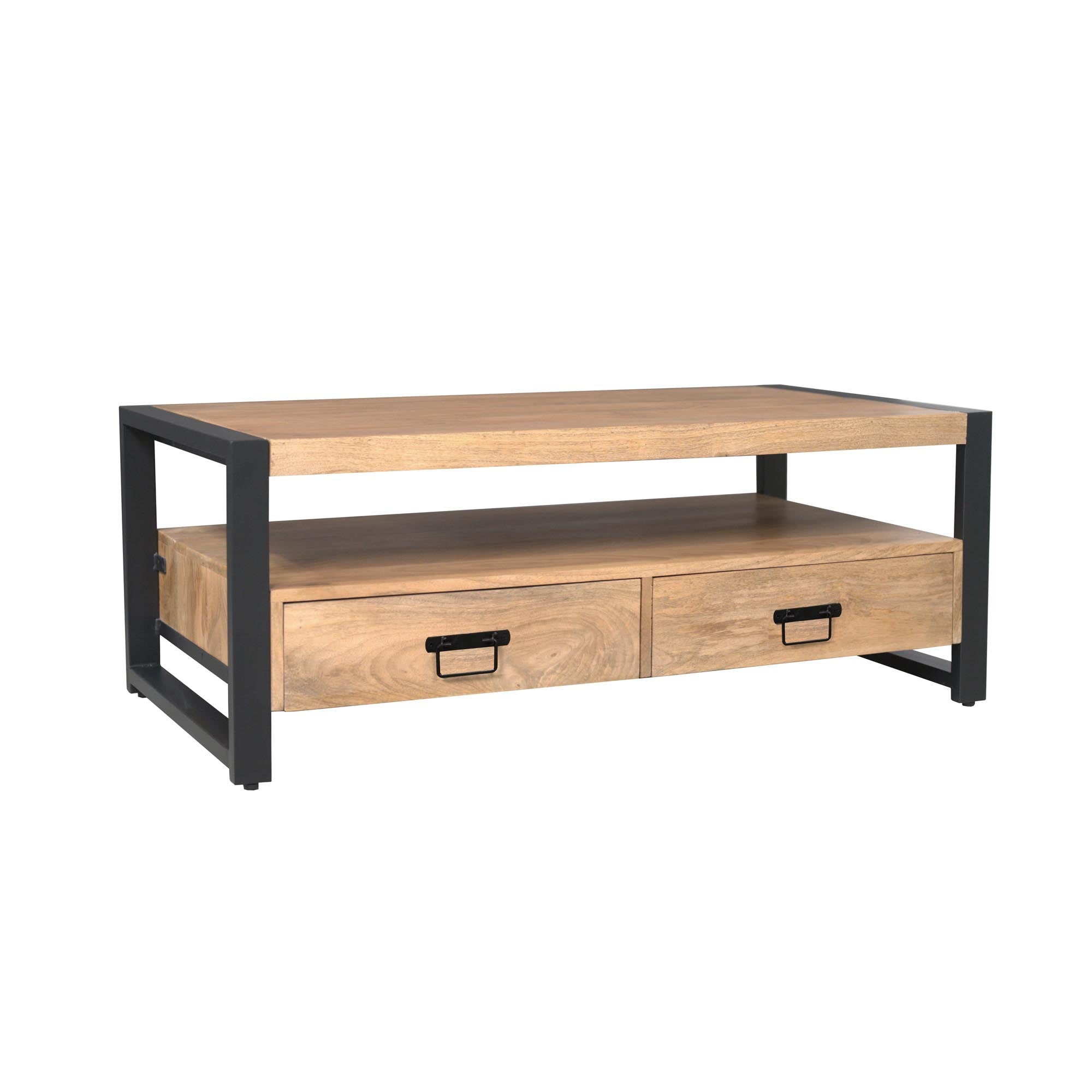 Salontafel Britt met vier lades Naturel  Mangohout  120 cm