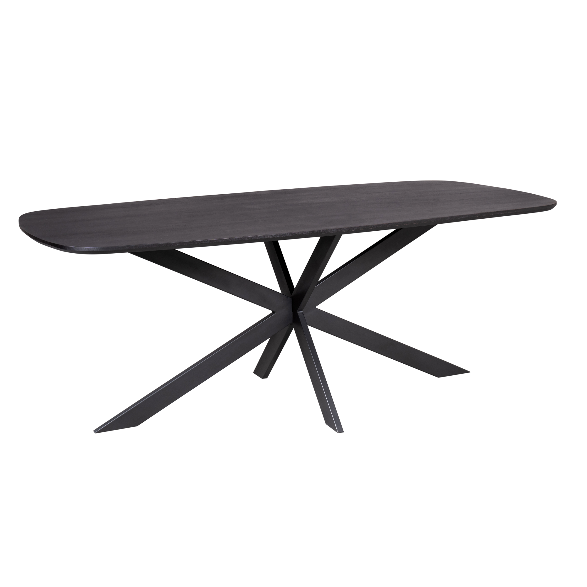 Deens ovale eettafel Elegance Zwart Mangohout 200 cm