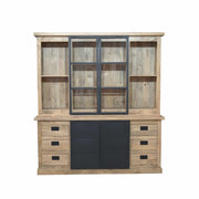 Vitrinekast Noa Naturel Mangohout 200 cm