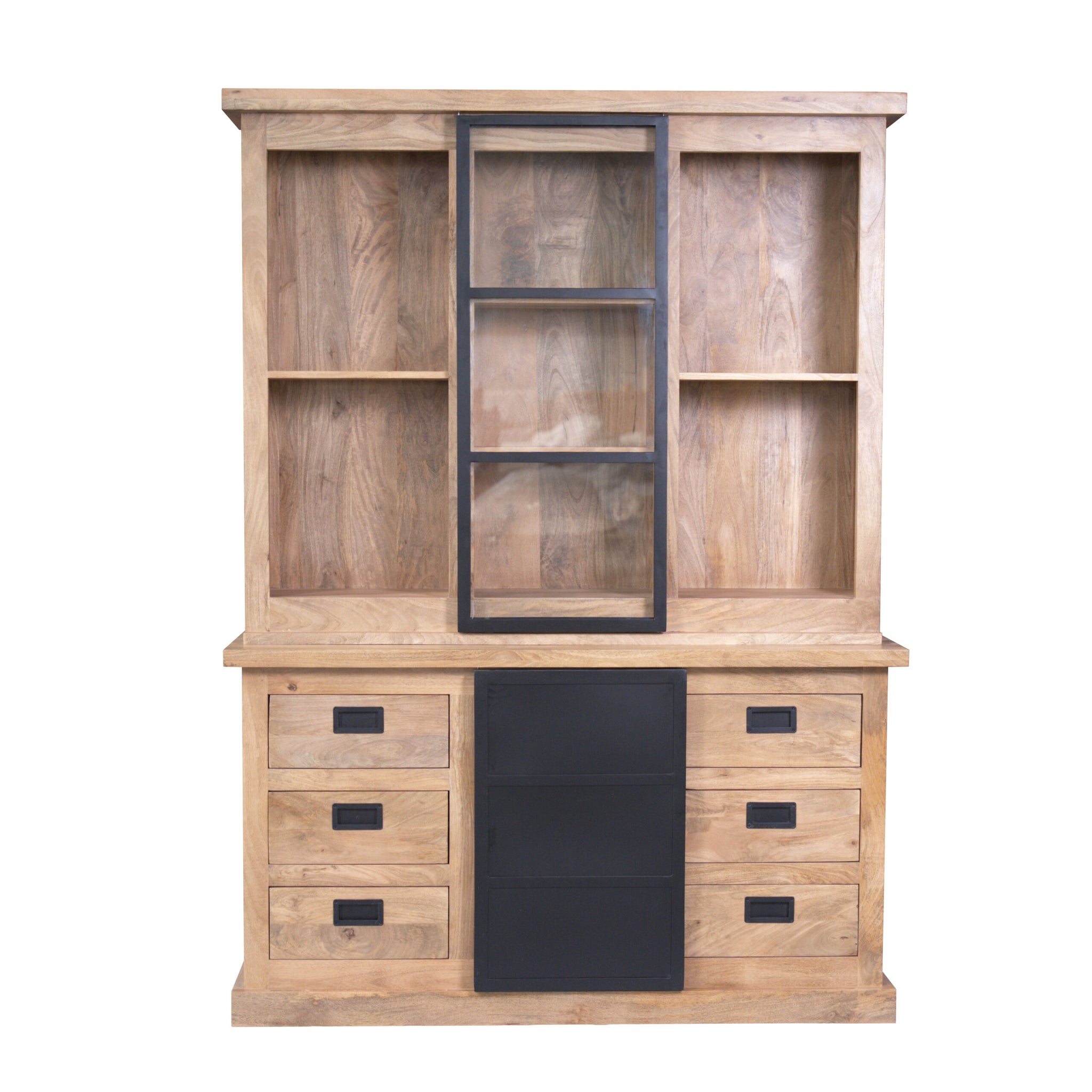 Vitrinekast Noa Naturel Mangohout 160 cm