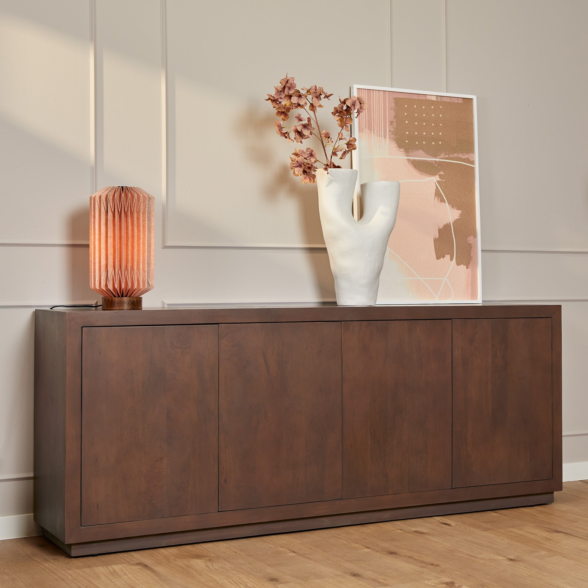 dressoir brussel walnoot mangohout 200 cm