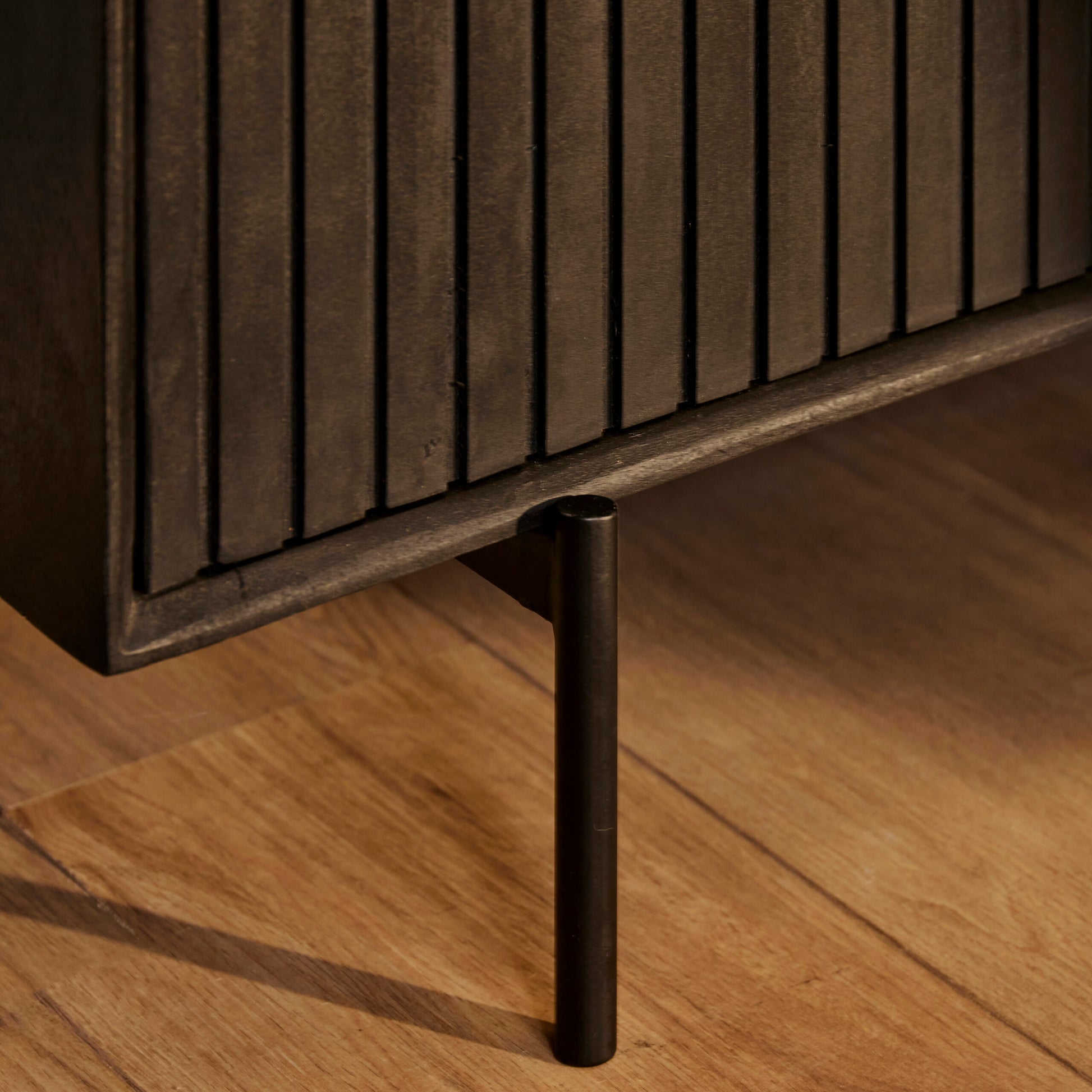 Dressoir Madison Zwart Mangohout 210 cm