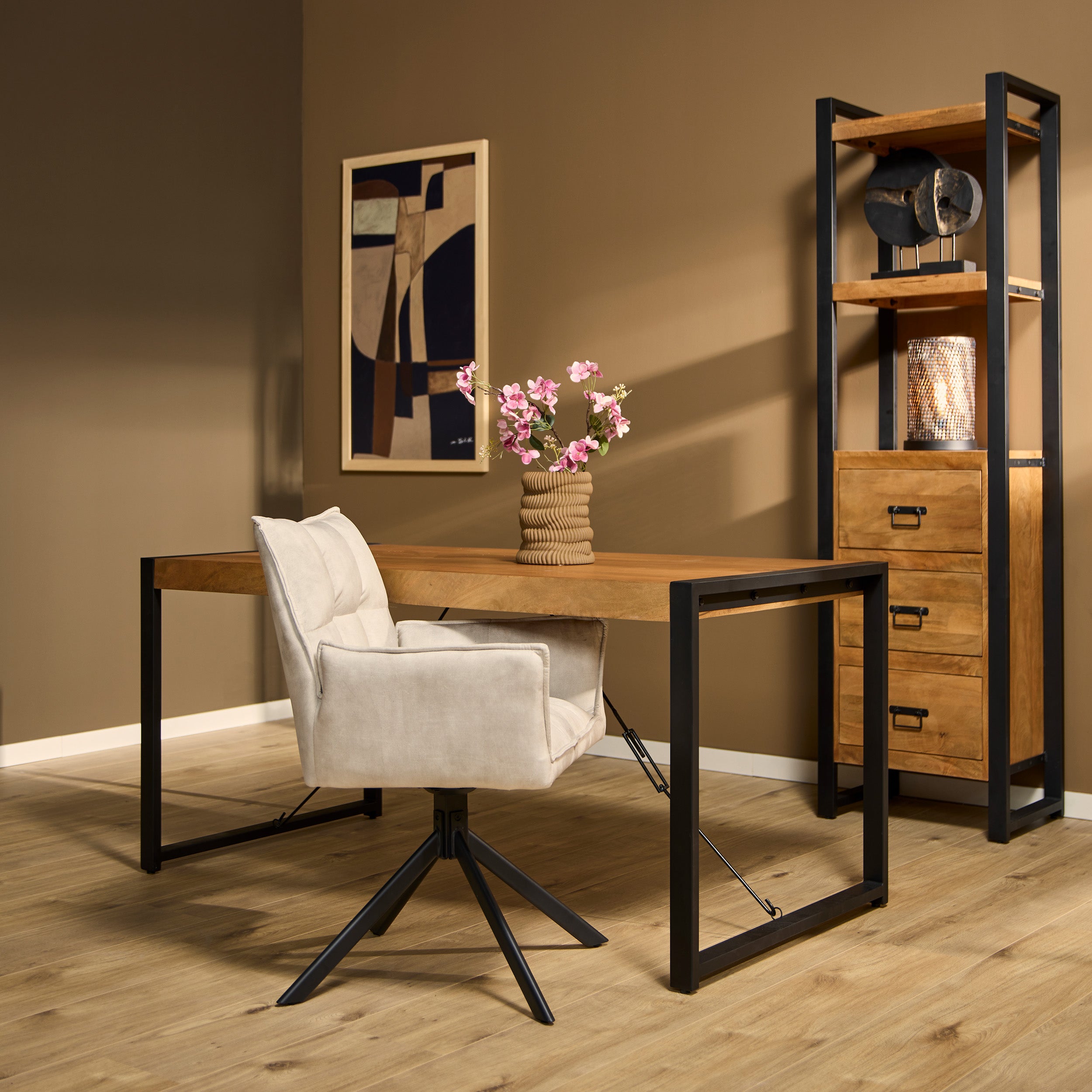 Rechthoekige eettafel Boaz 160 cm mangohout