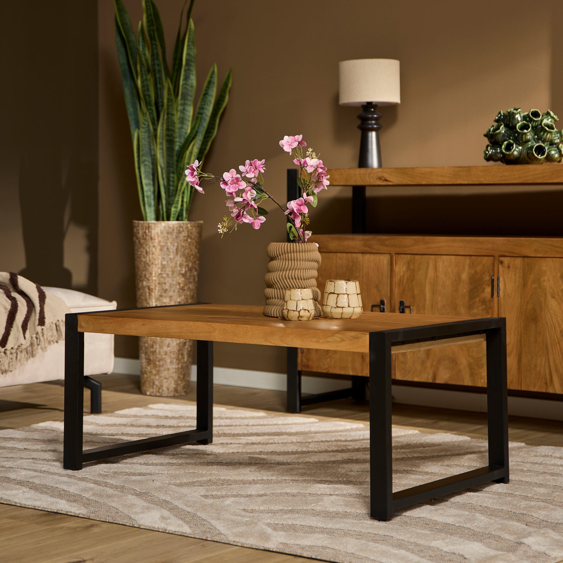 Salontafel Boaz Naturel Mangohout 110 cm