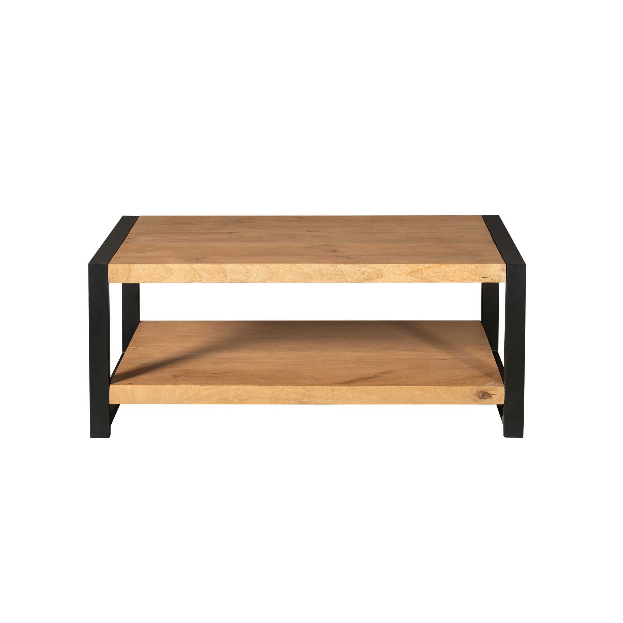 Salontafel Boaz met onderblad Naturel Mangohout 110 cm