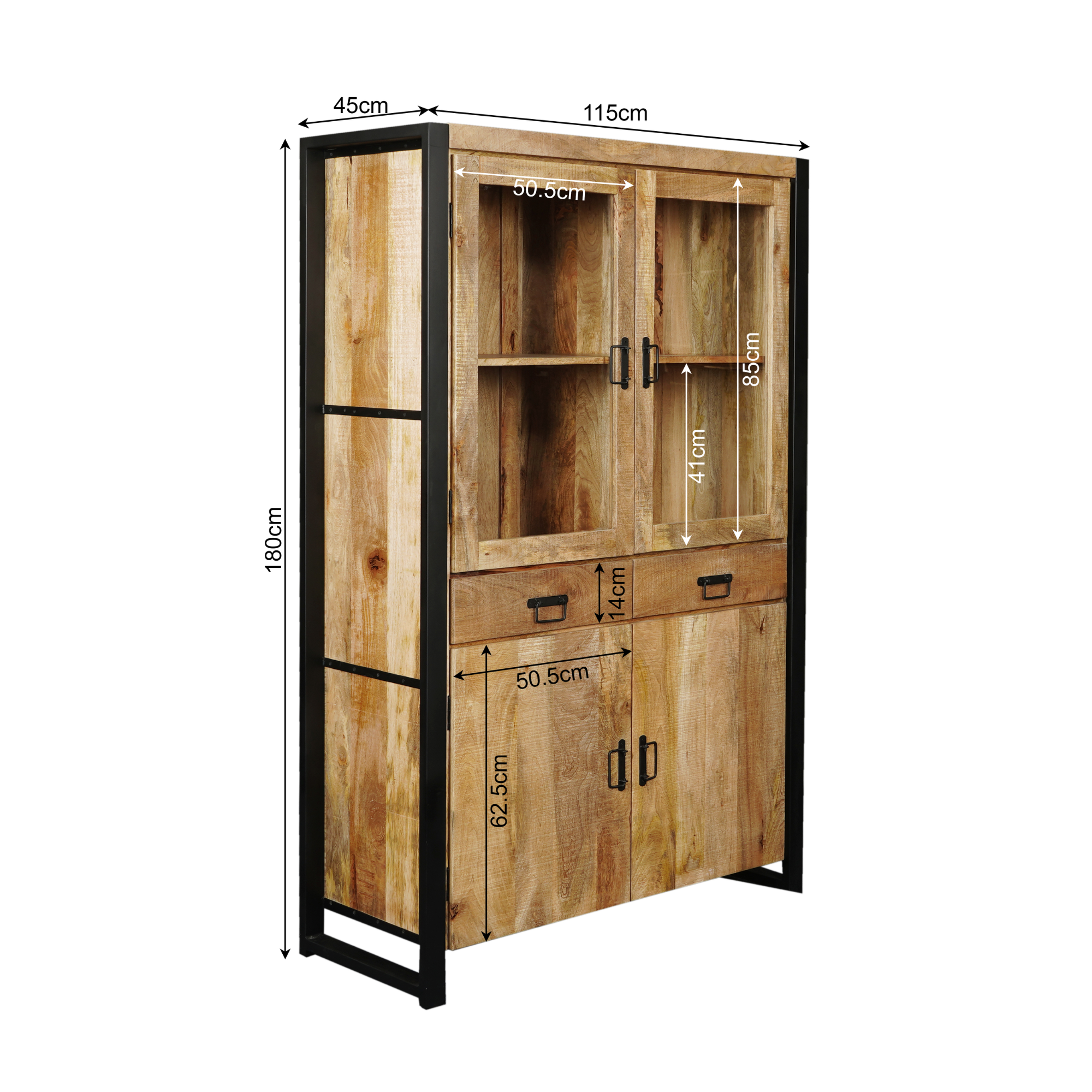 Vitrinekast Kira - 115 cm