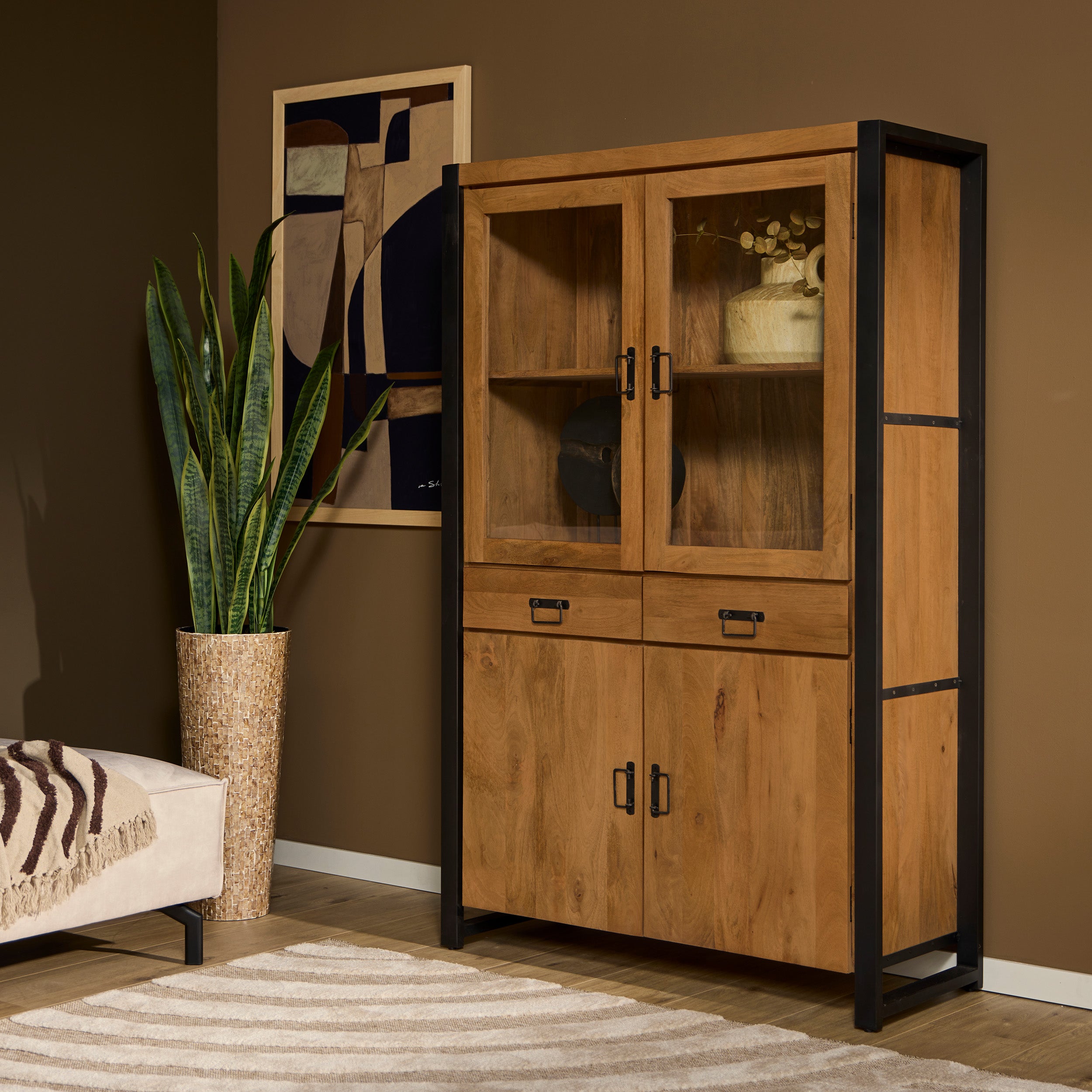 Vitrinekast Kira - 115 cm