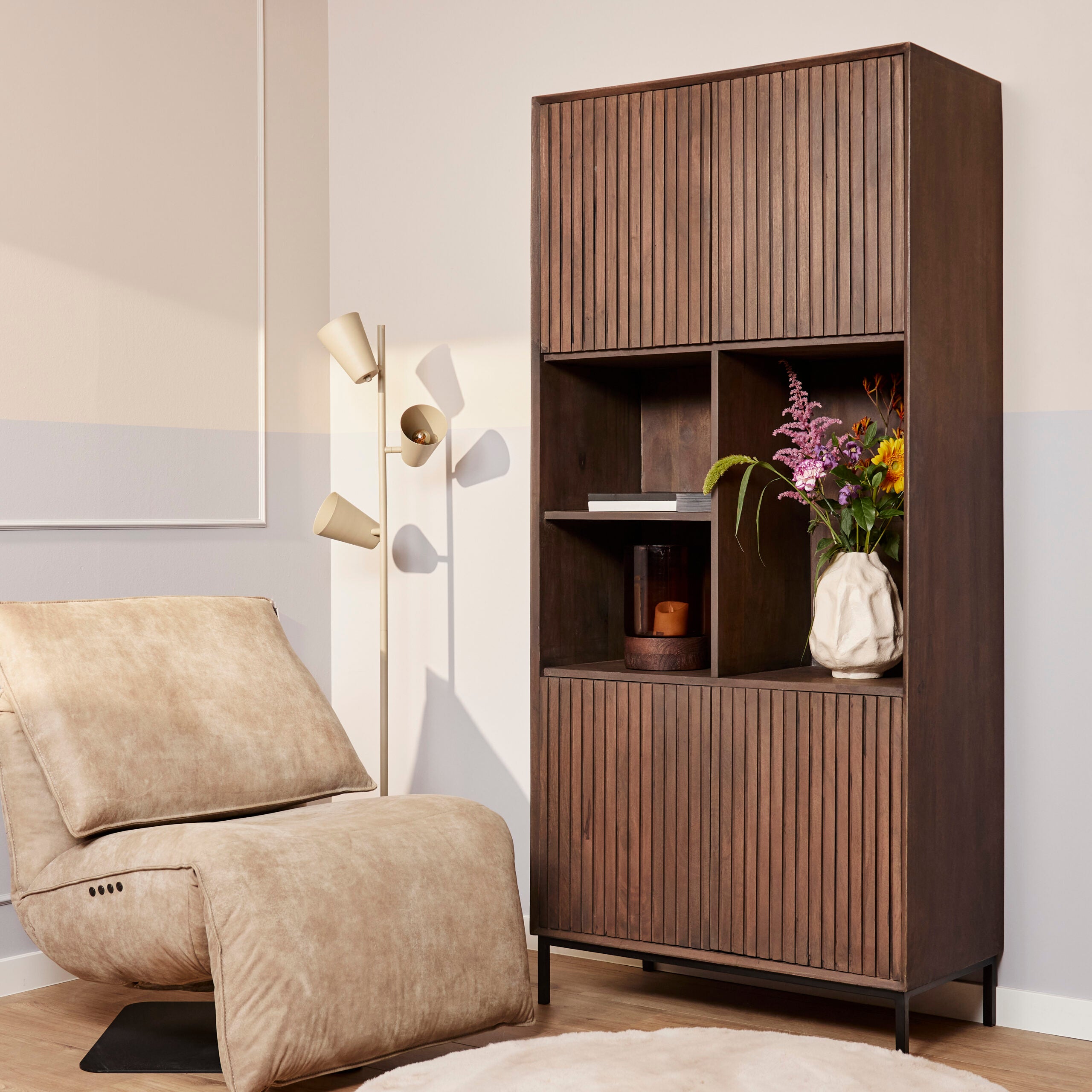��vakkenkast madison walnoot 90 cm