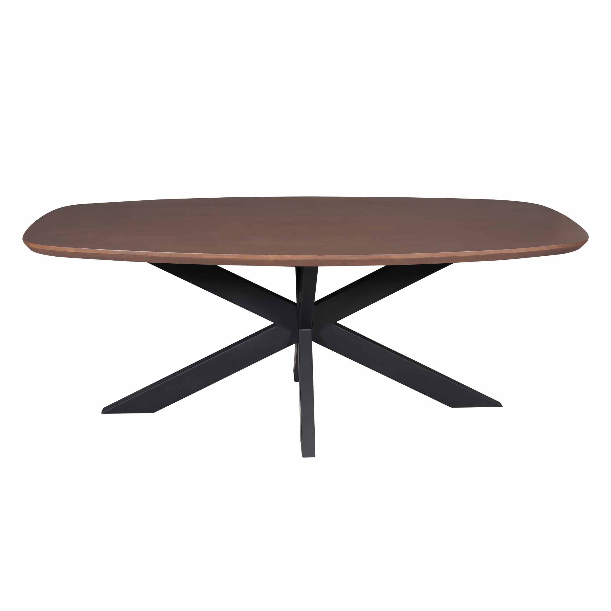 Eettafel Madison Walnut | 280 cm | Deens Ovaal | Poot Black