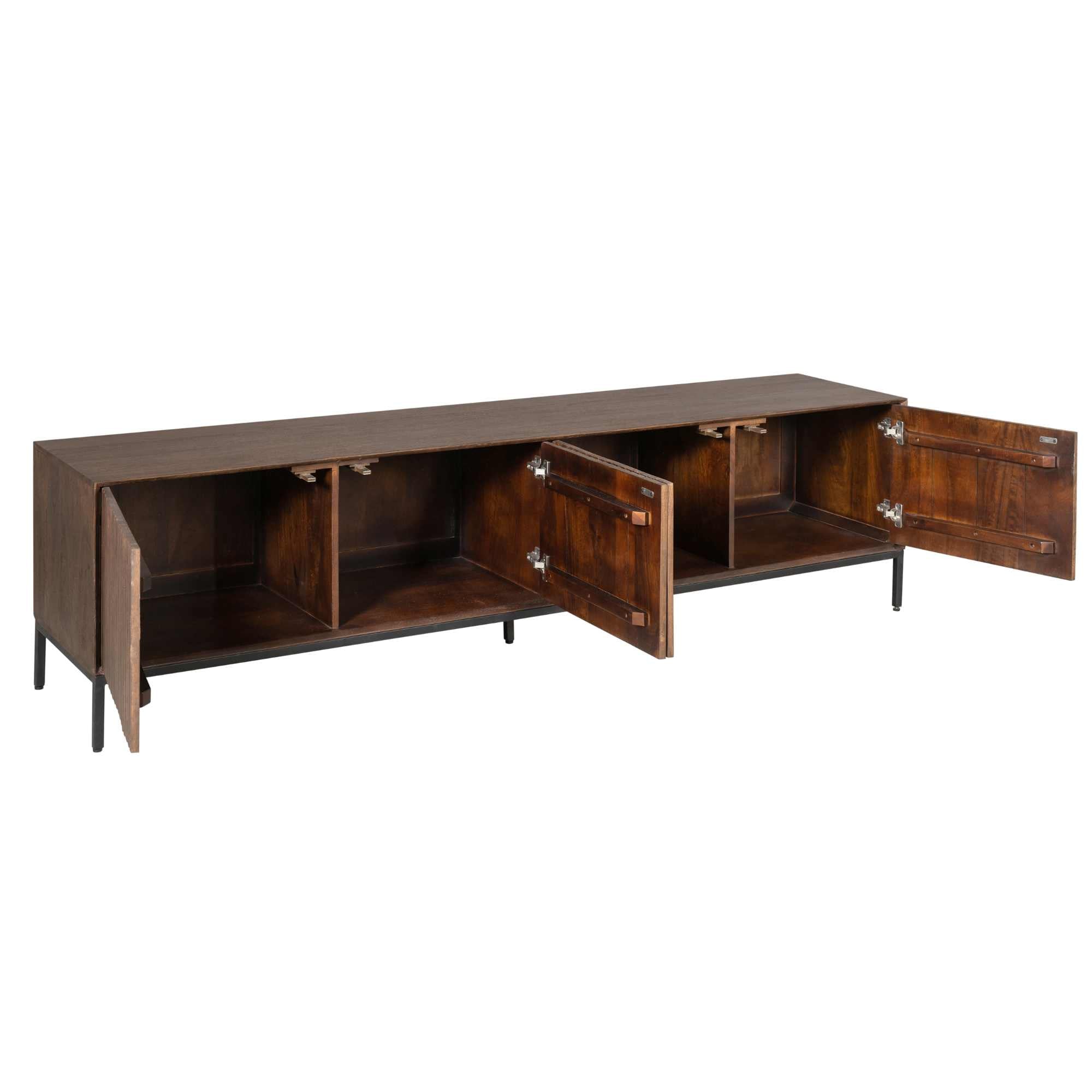 Tv meubel Madison Bruin Mangohout 210 cm