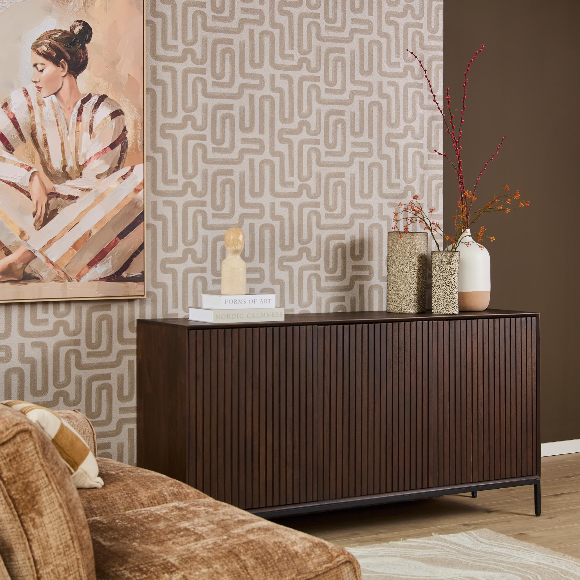 Dressoir Madison 165 cm verticaal lattenpatroon