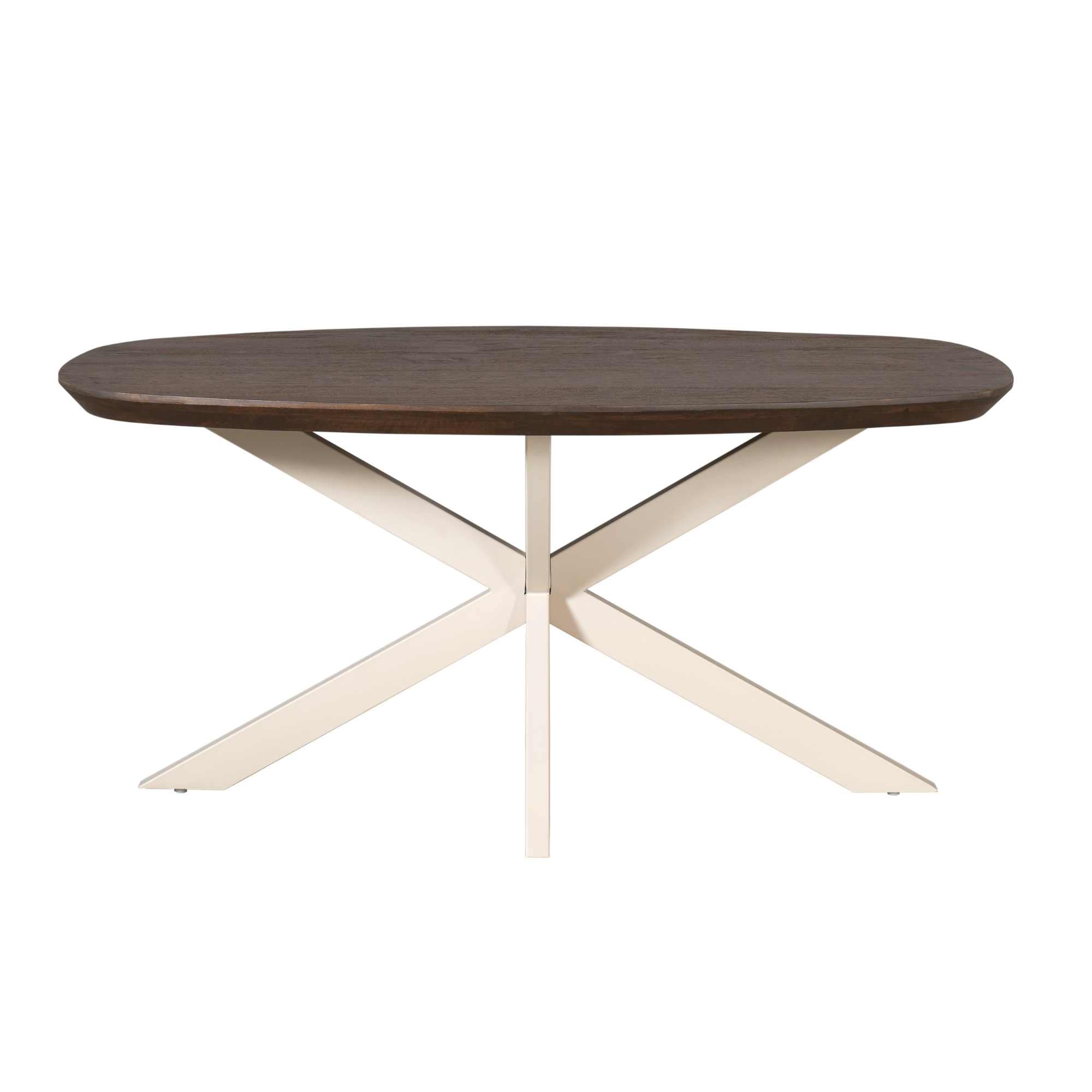 Deens ovale eettafel Madison Bruin Poot Zand Mangohout 160 cm