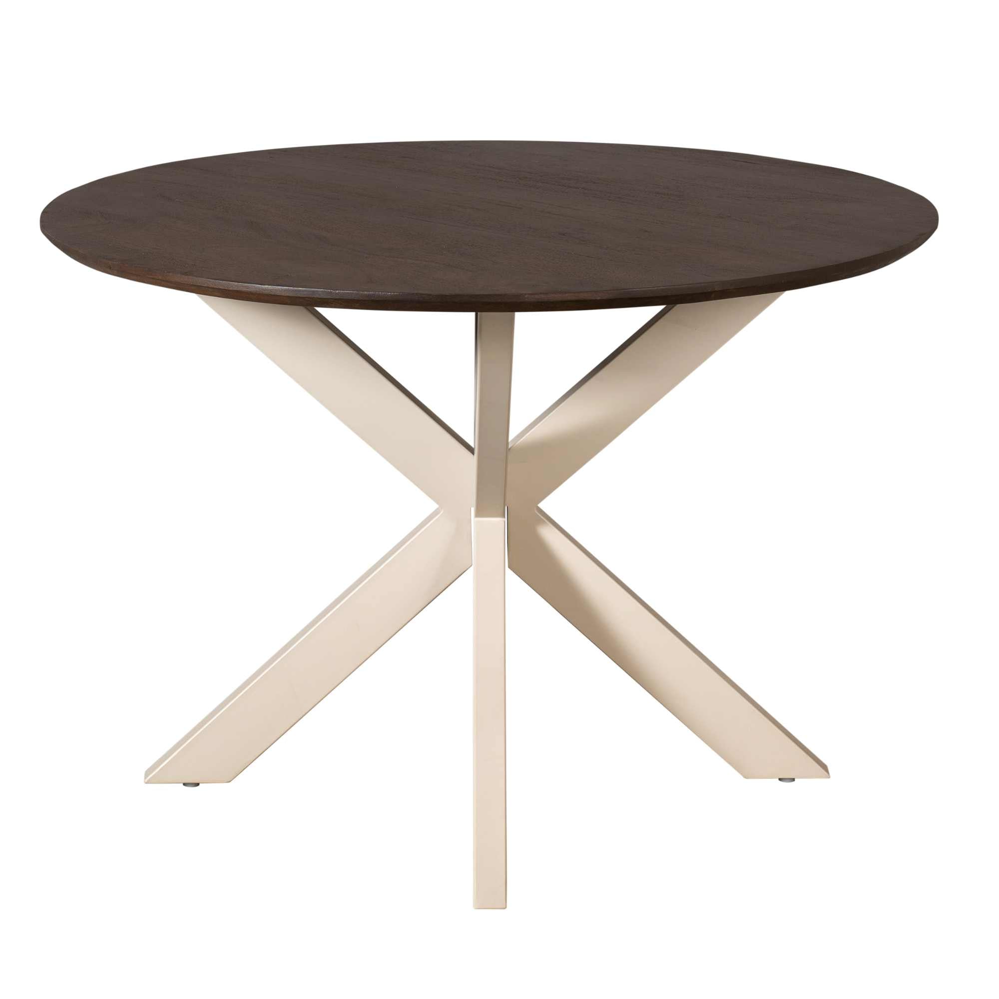 Ronde eettafel Madison Bruin Poot Zand Mangohout 110 cm