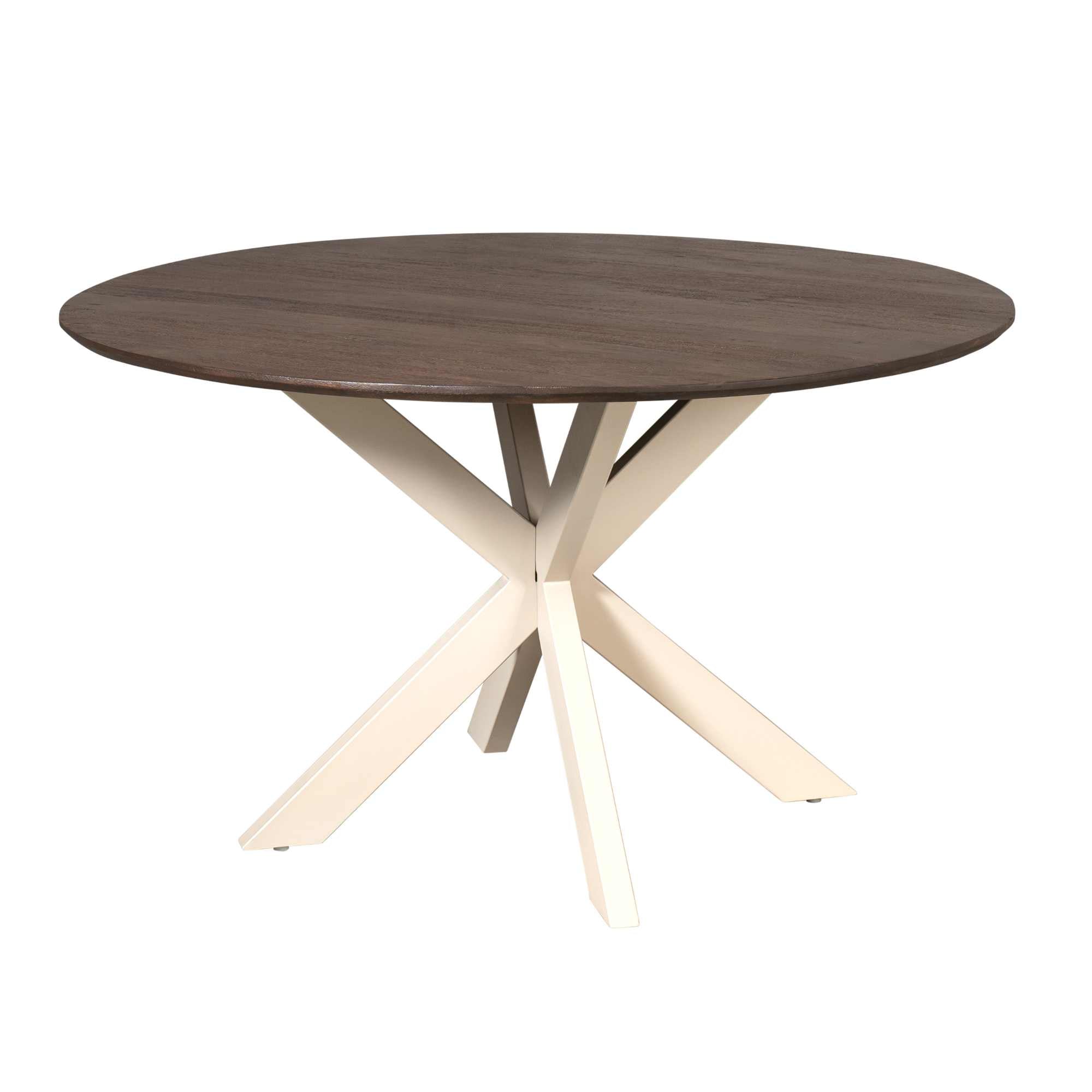 Ronde eettafel Madison Bruin Poot Zand Mangohout 130 cm