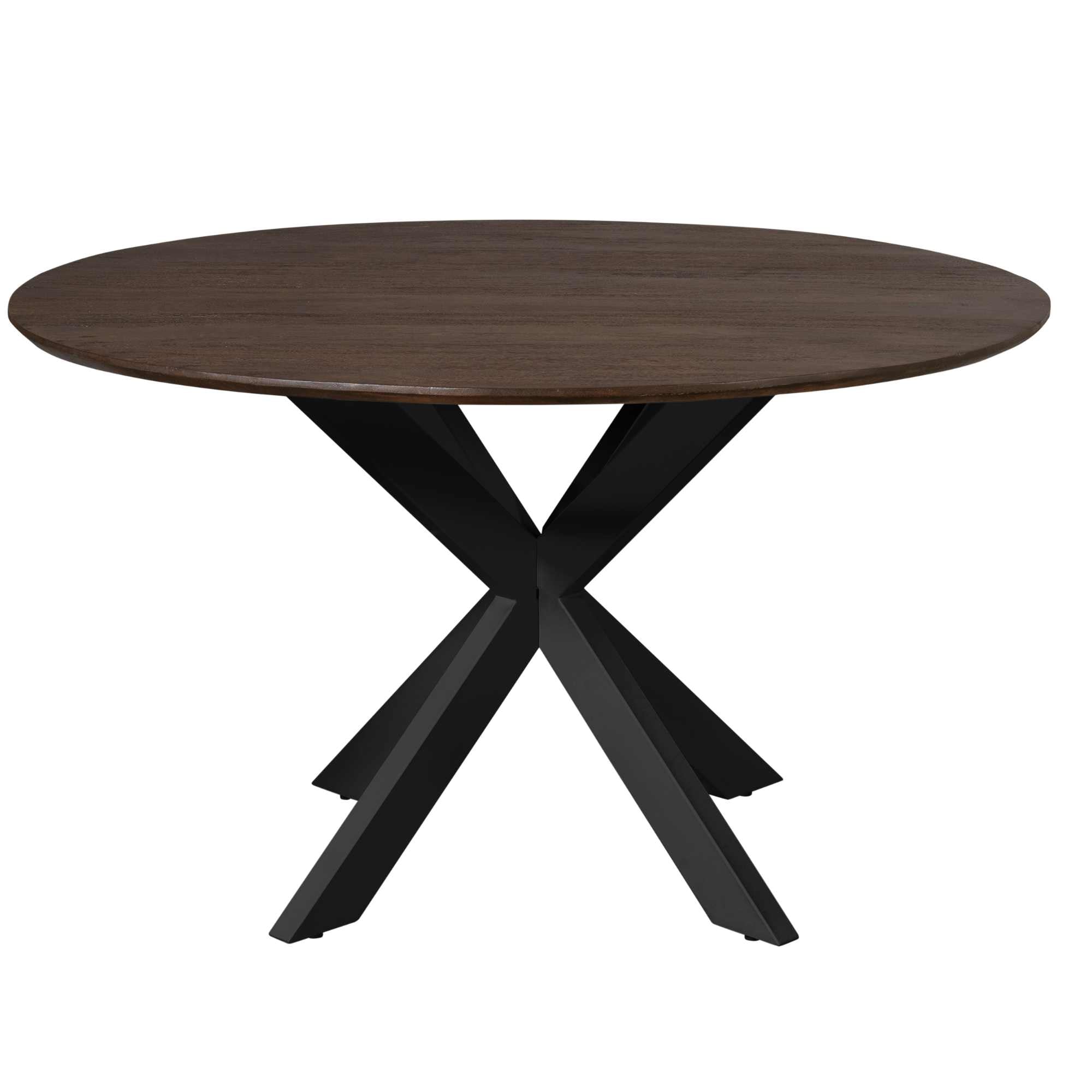 Ronde eettafel Madison Bruin Poot Zwart Mangohout 150 cm