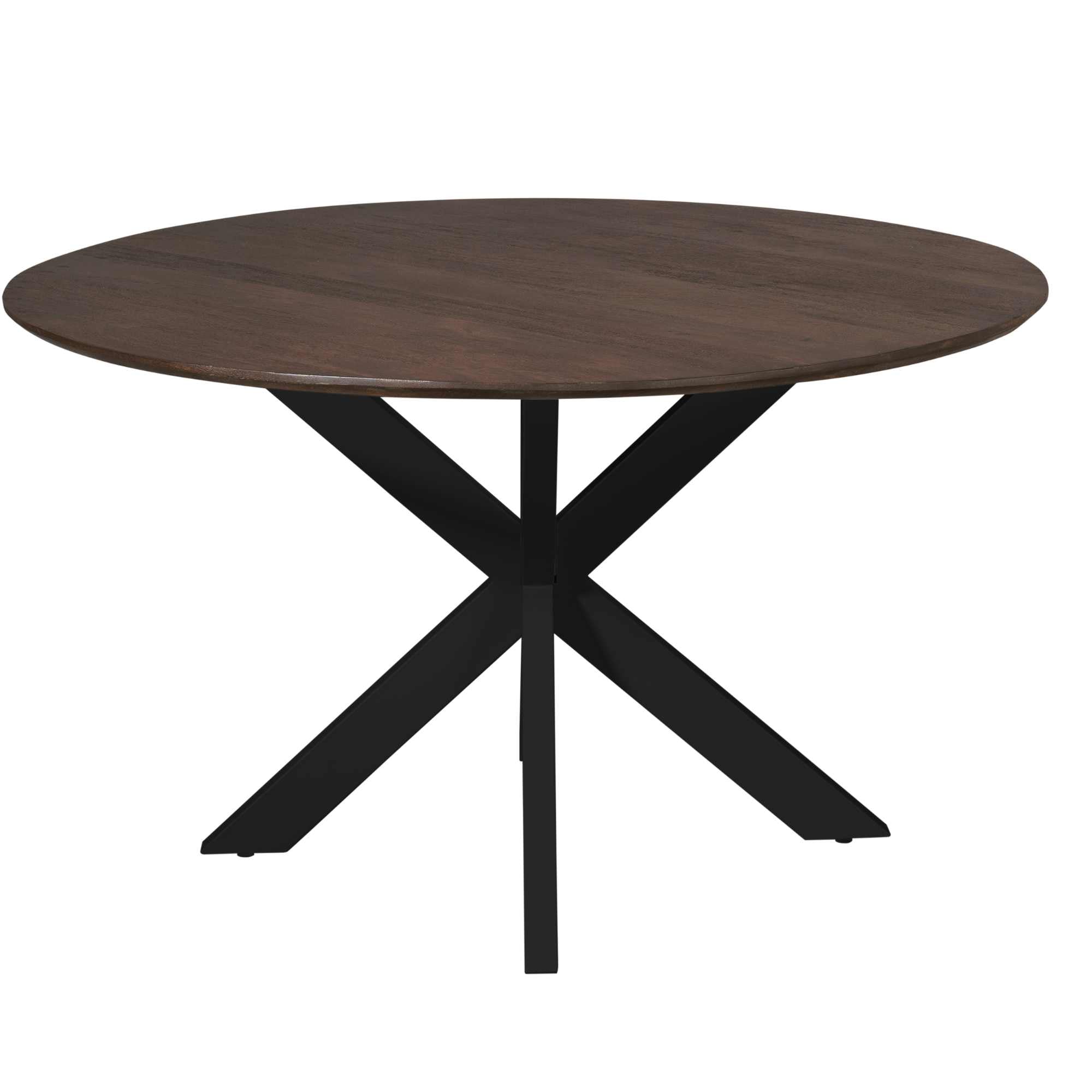 Ronde eettafel Madison Bruin Poot Zwart Mangohout 150 cm