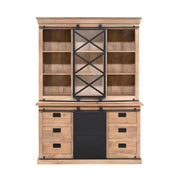 Vitrinekast Fresno Naturel Mangohout 160 cm