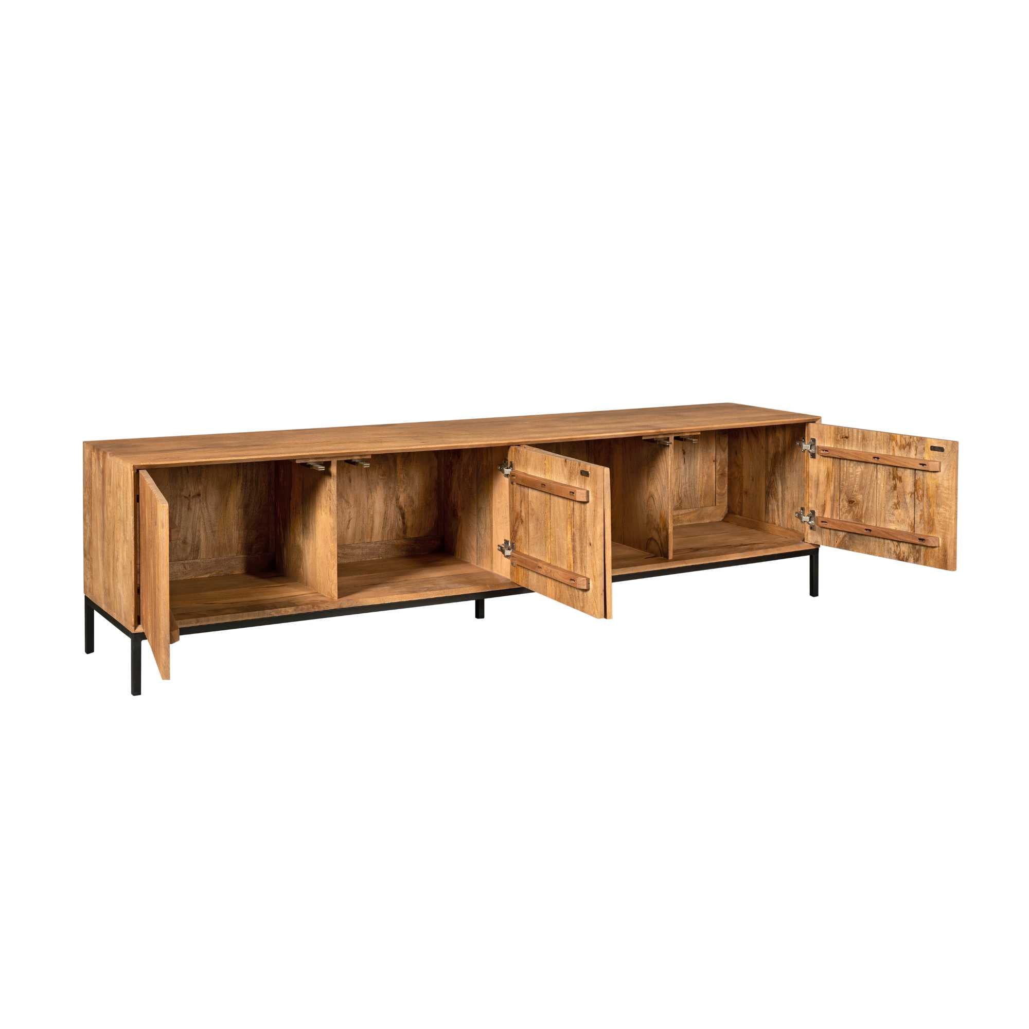 Tv meubel Madison Naturel Mangohout 210 cm