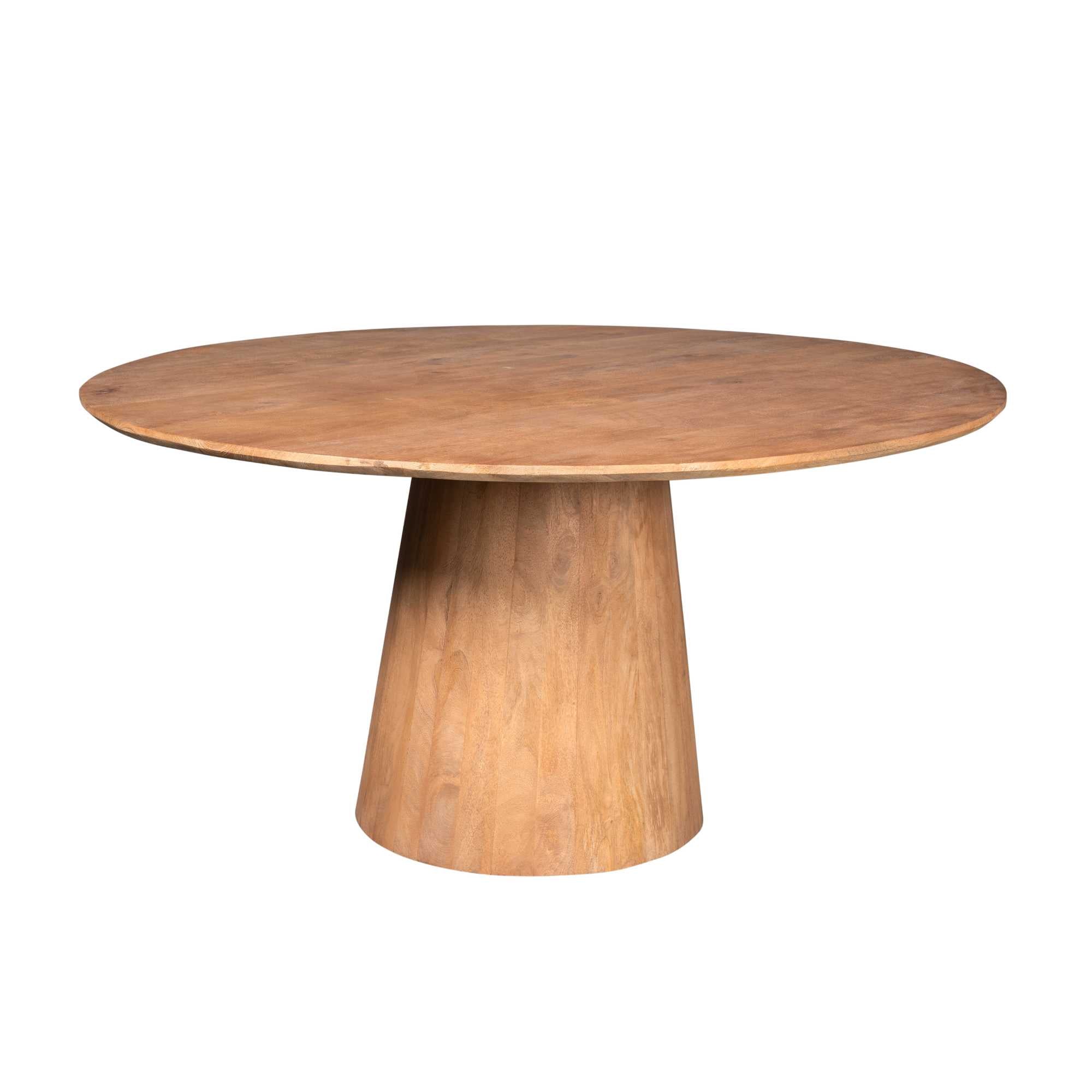 Ronde eettafel Madison kolom poot Naturel Mangohout 130 cm
