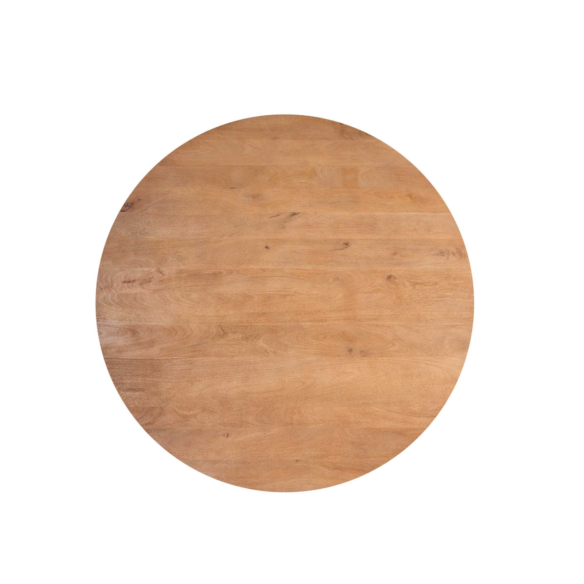 Ronde eettafel Madison kolom poot Naturel Mangohout 130 cm
